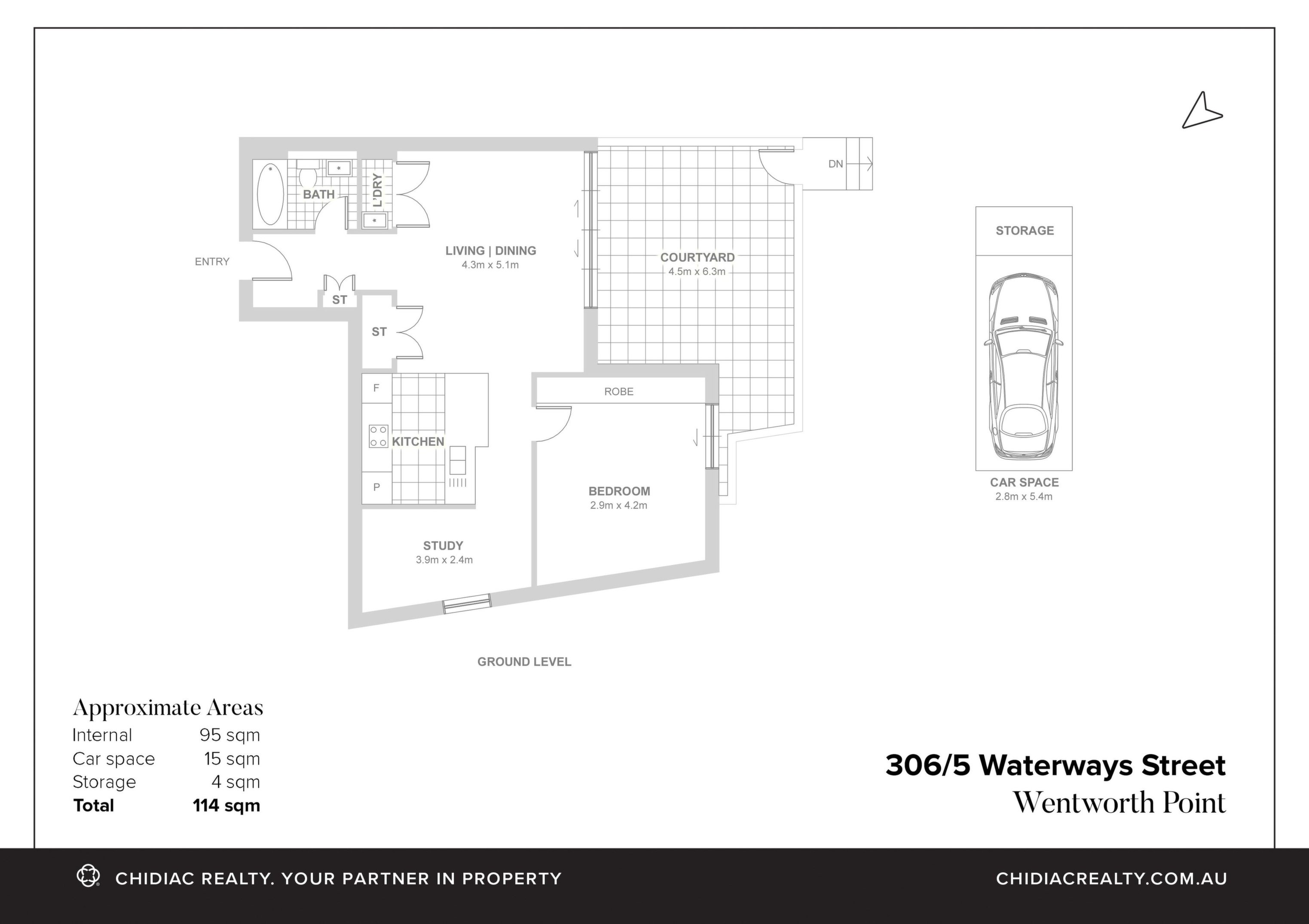 306/5 Waterways Street, Wentworth Point Sold by Chidiac Realty - floorplan
