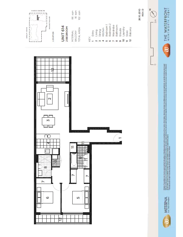 614/14 Baywater Drive, Wentworth Point Leased by Chidiac Realty - floorplan