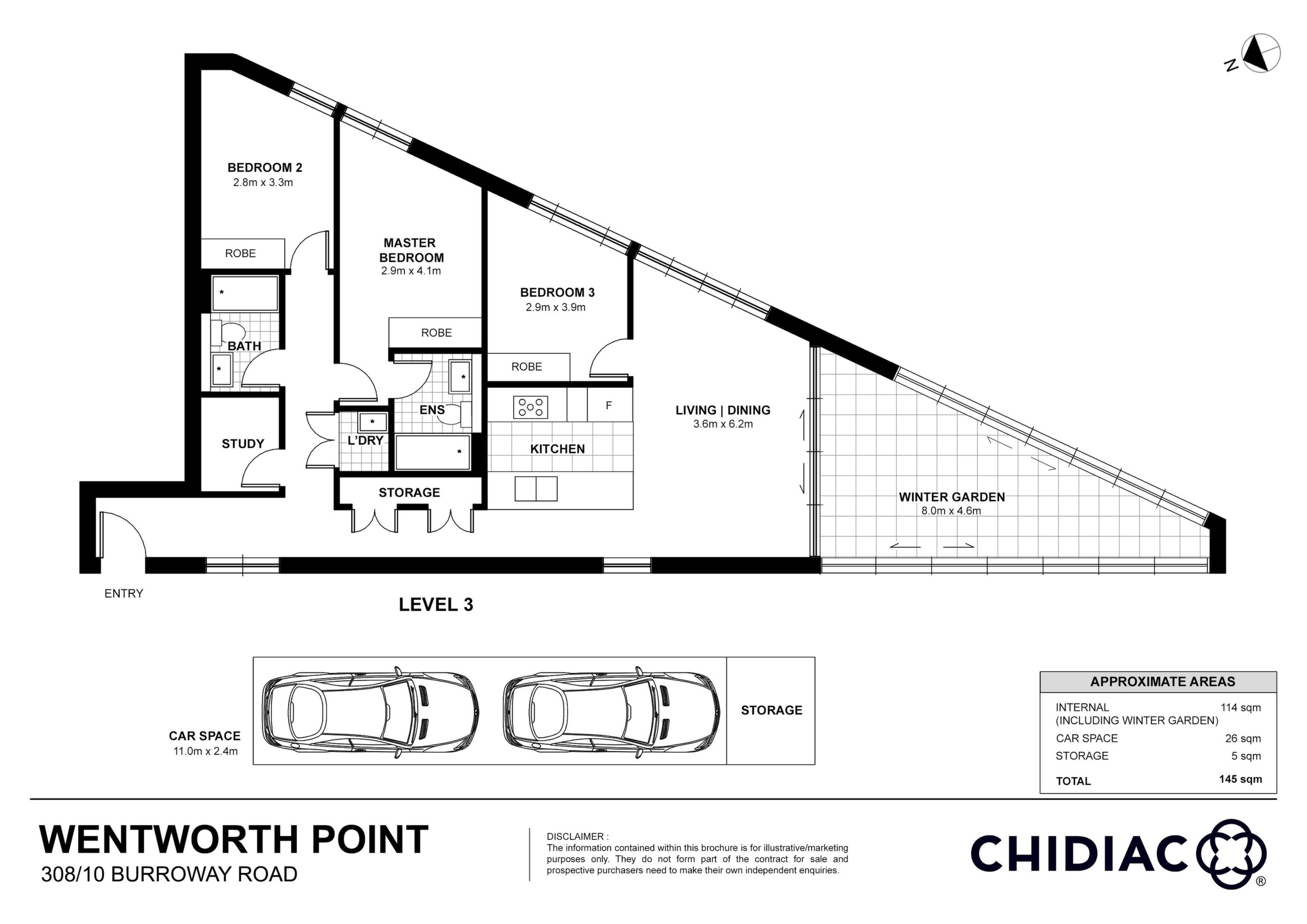 308/10 Burroway Road, Wentworth Point Sold by Chidiac Realty - floorplan