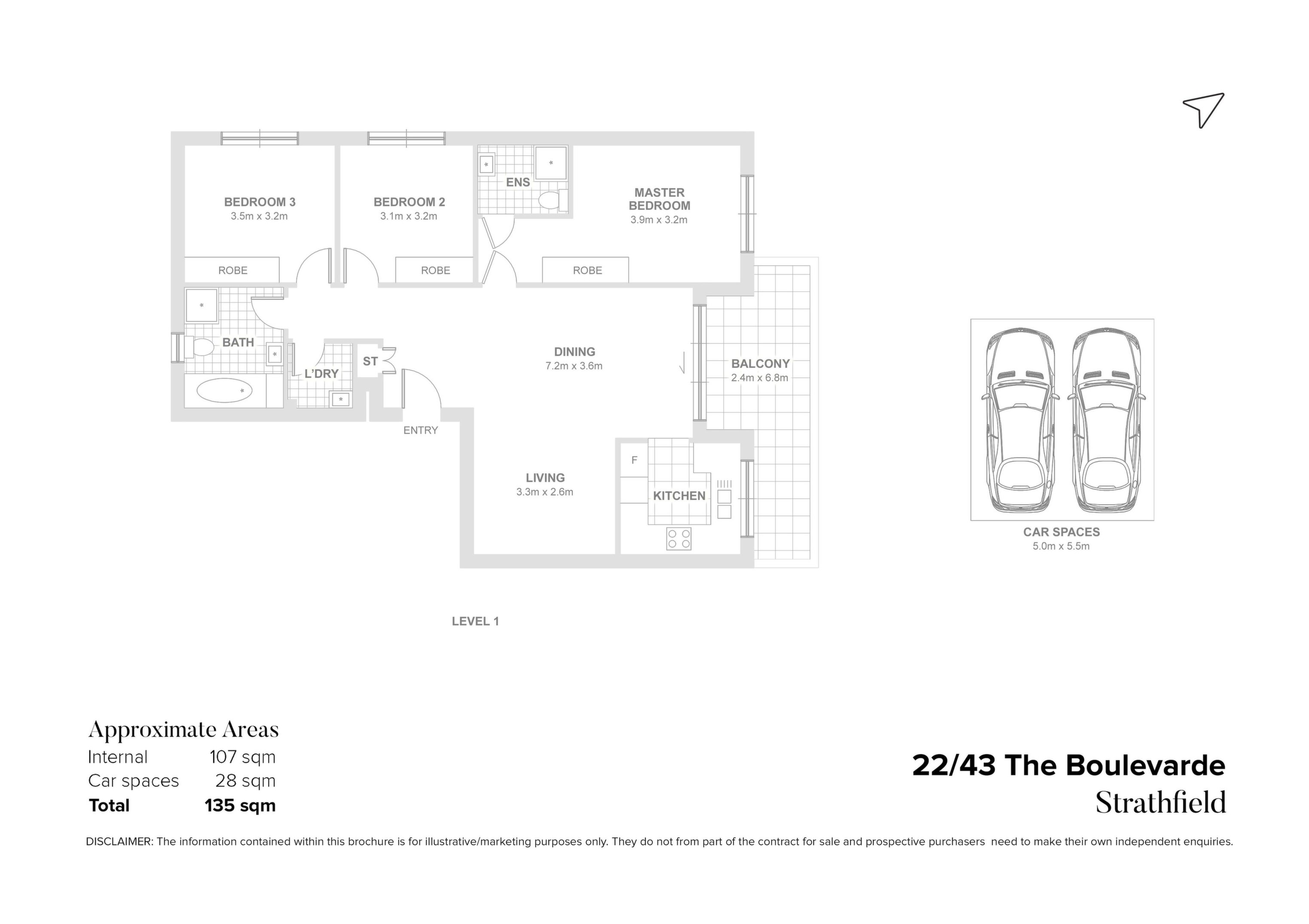 22/43 The Boulevarde (entry Via 2-4 Redmyre Rd), Strathfield Sold by Chidiac Realty - floorplan