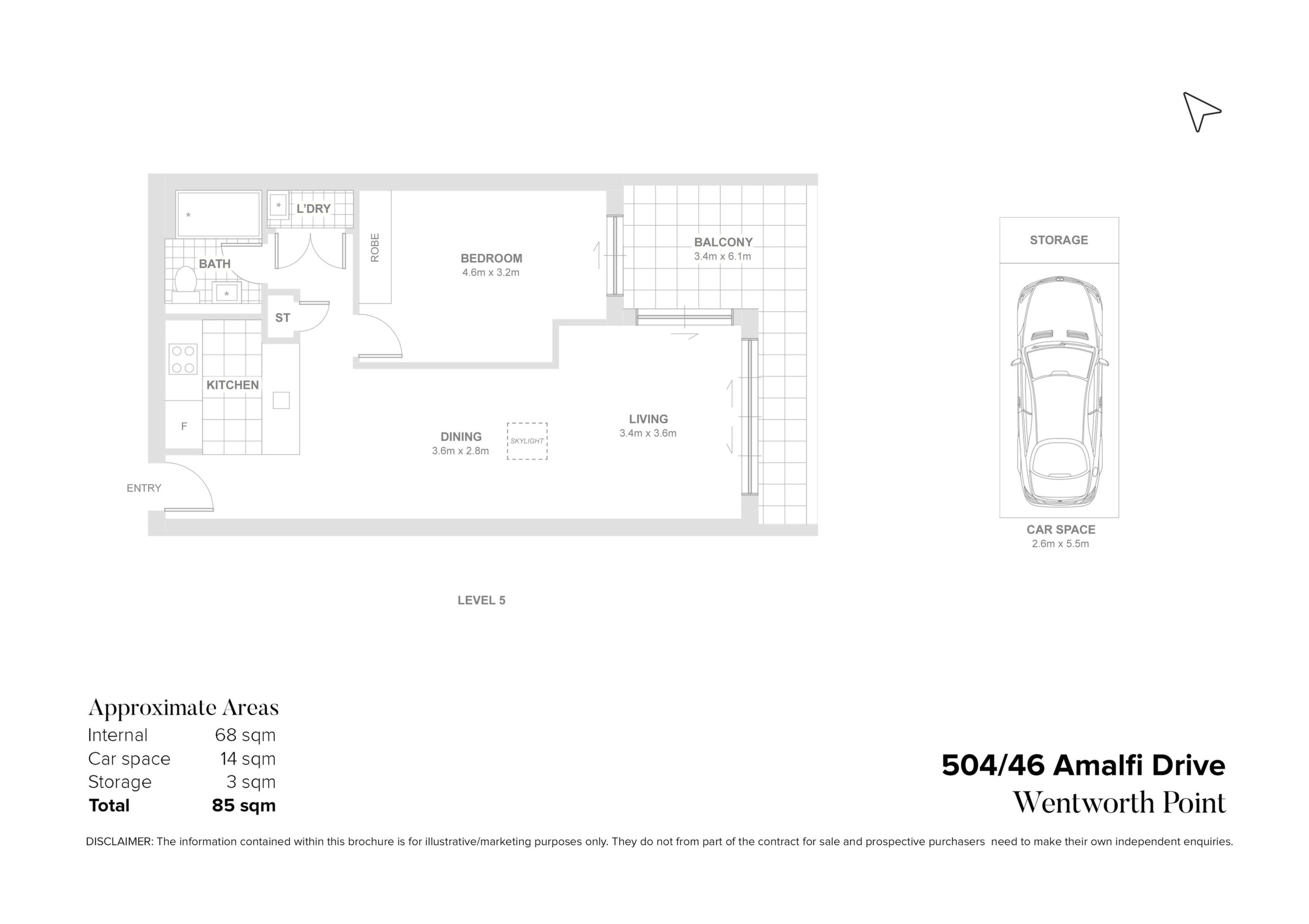 504/46 Amalfi Drive, Wentworth Point Sold by Chidiac Realty - floorplan