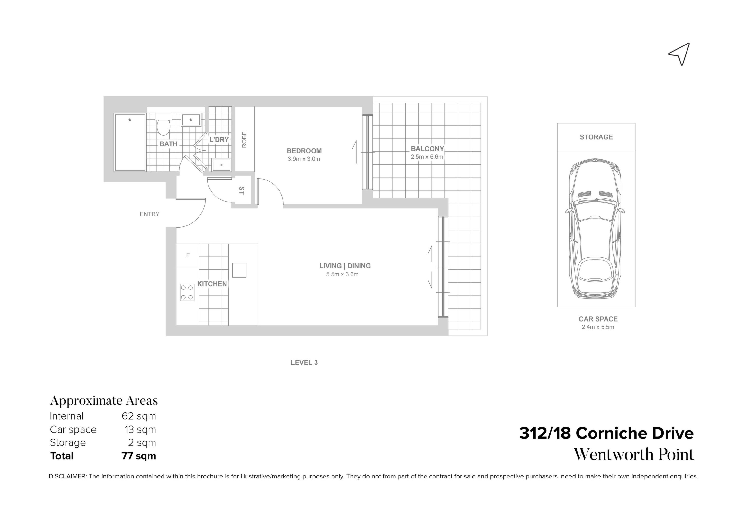 312/18 Corniche Drive, Wentworth Point Sold by Chidiac Realty - floorplan