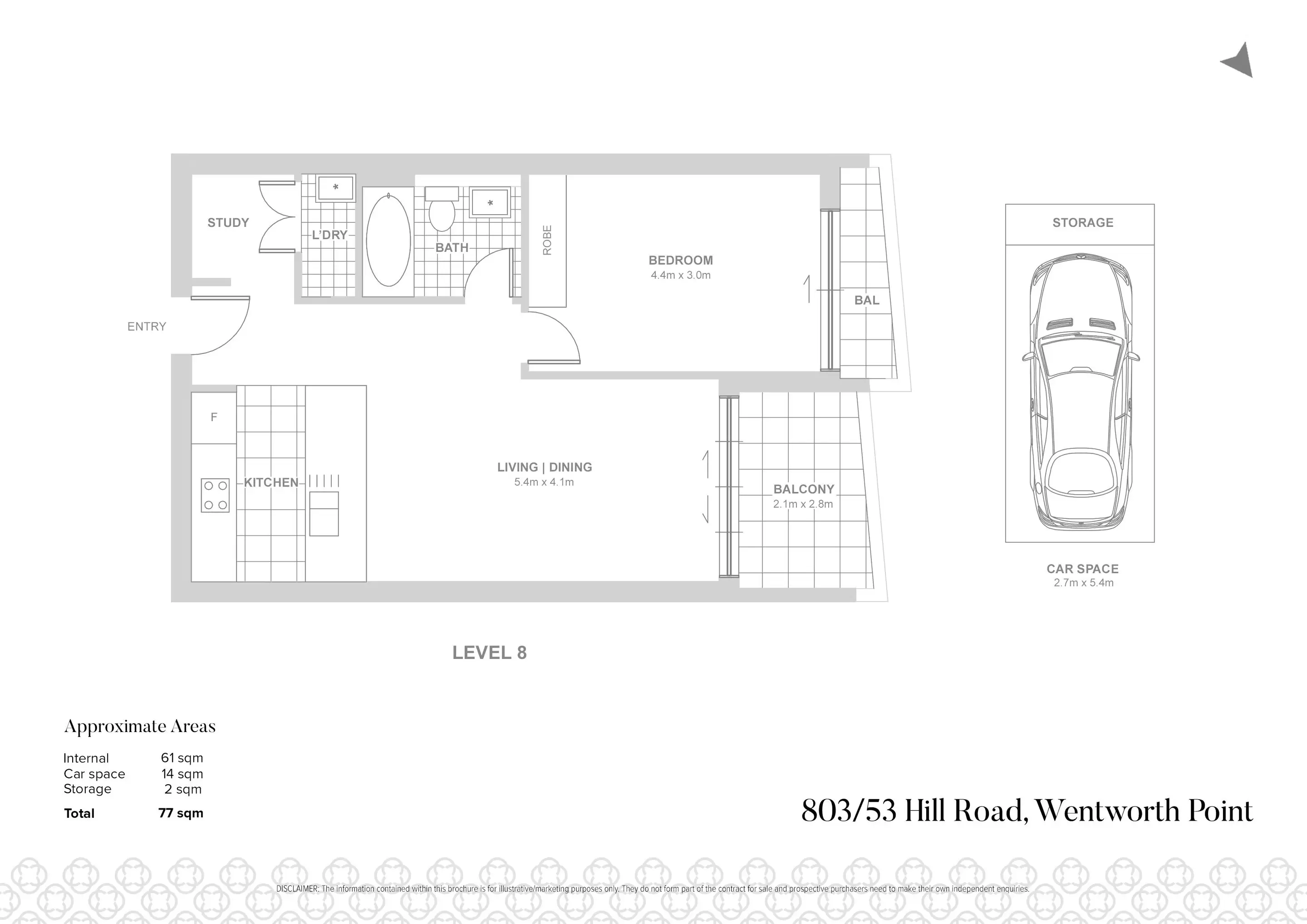 803/53 Hill Road, Wentworth Point Leased by Chidiac Realty - floorplan