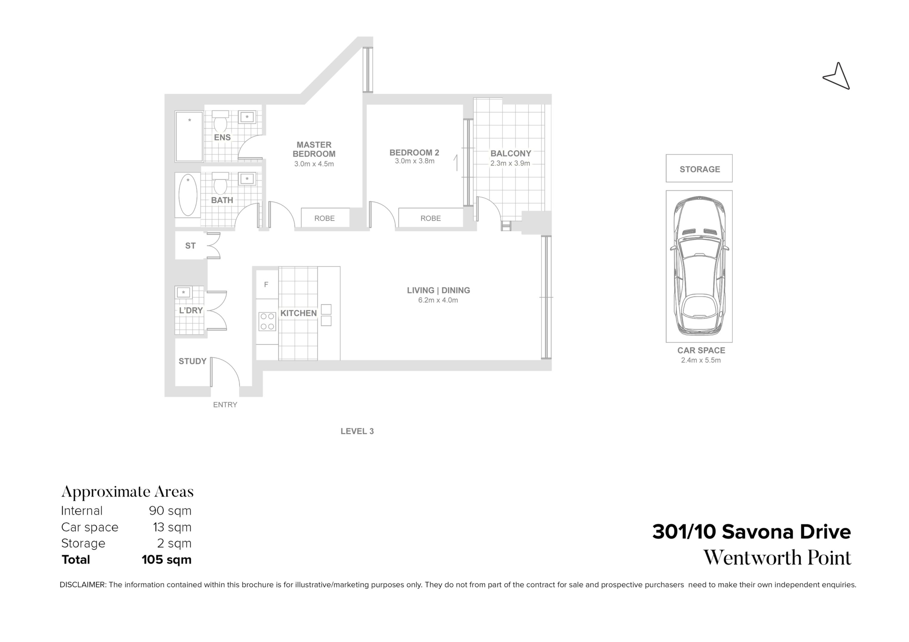 301/10 Savona Drive, Wentworth Point Sold by Chidiac Realty - floorplan