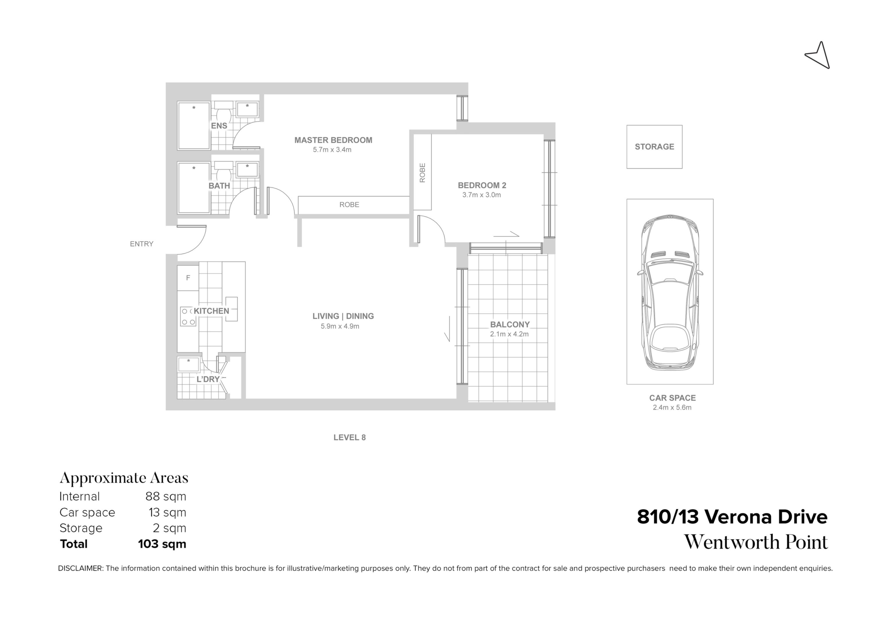 810/13 Verona Drive, Wentworth Point Sold by Chidiac Realty - floorplan