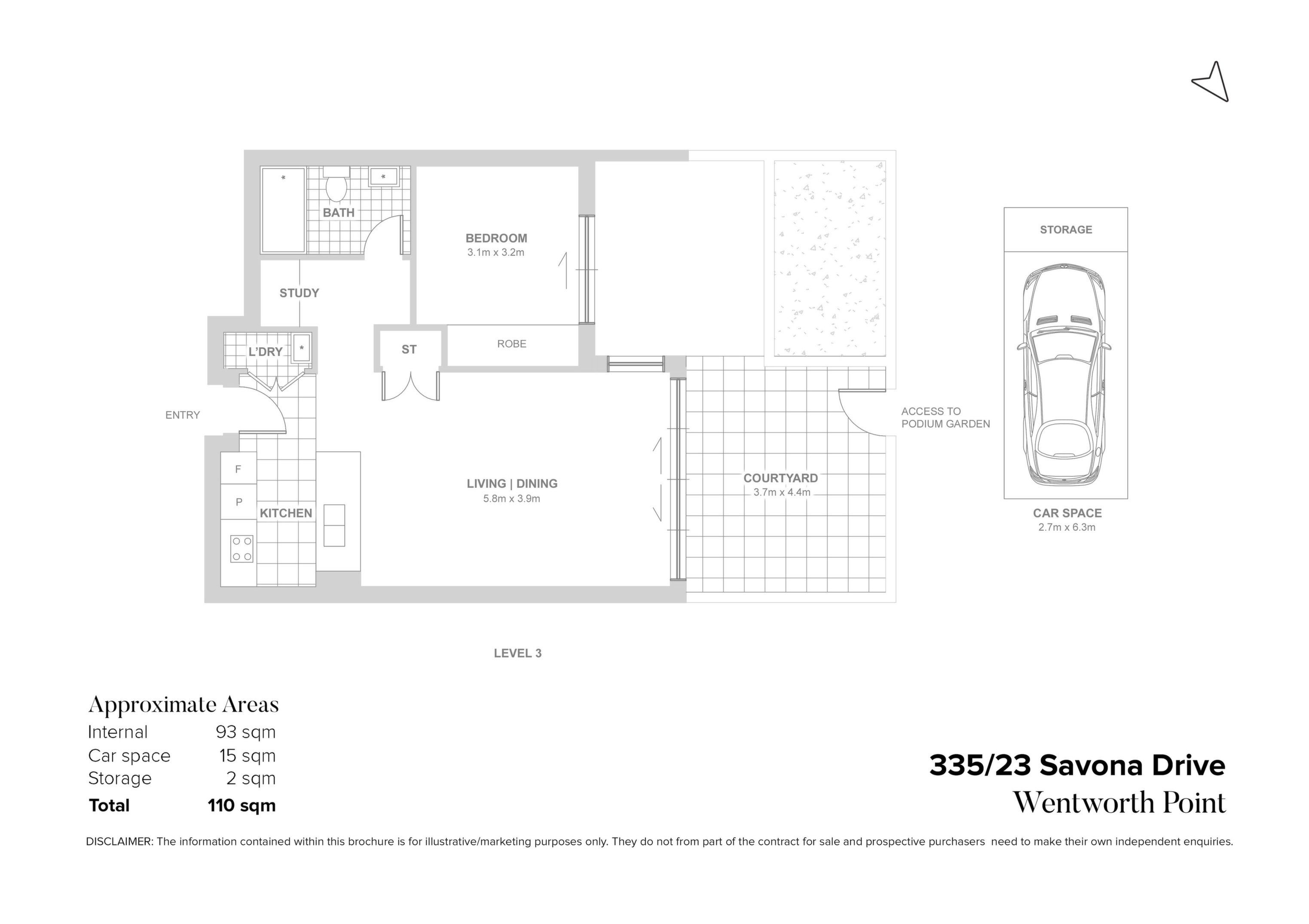 335/23 Savona Drive, Wentworth Point Sold by Chidiac Realty - floorplan