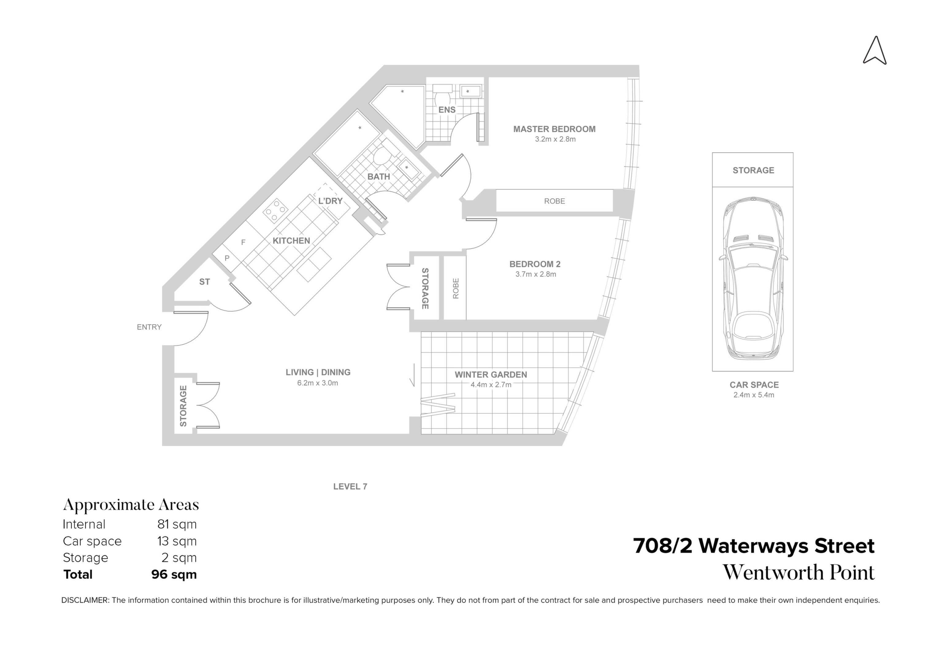 708/2 Waterways Street, Wentworth Point Sold by Chidiac Realty - floorplan