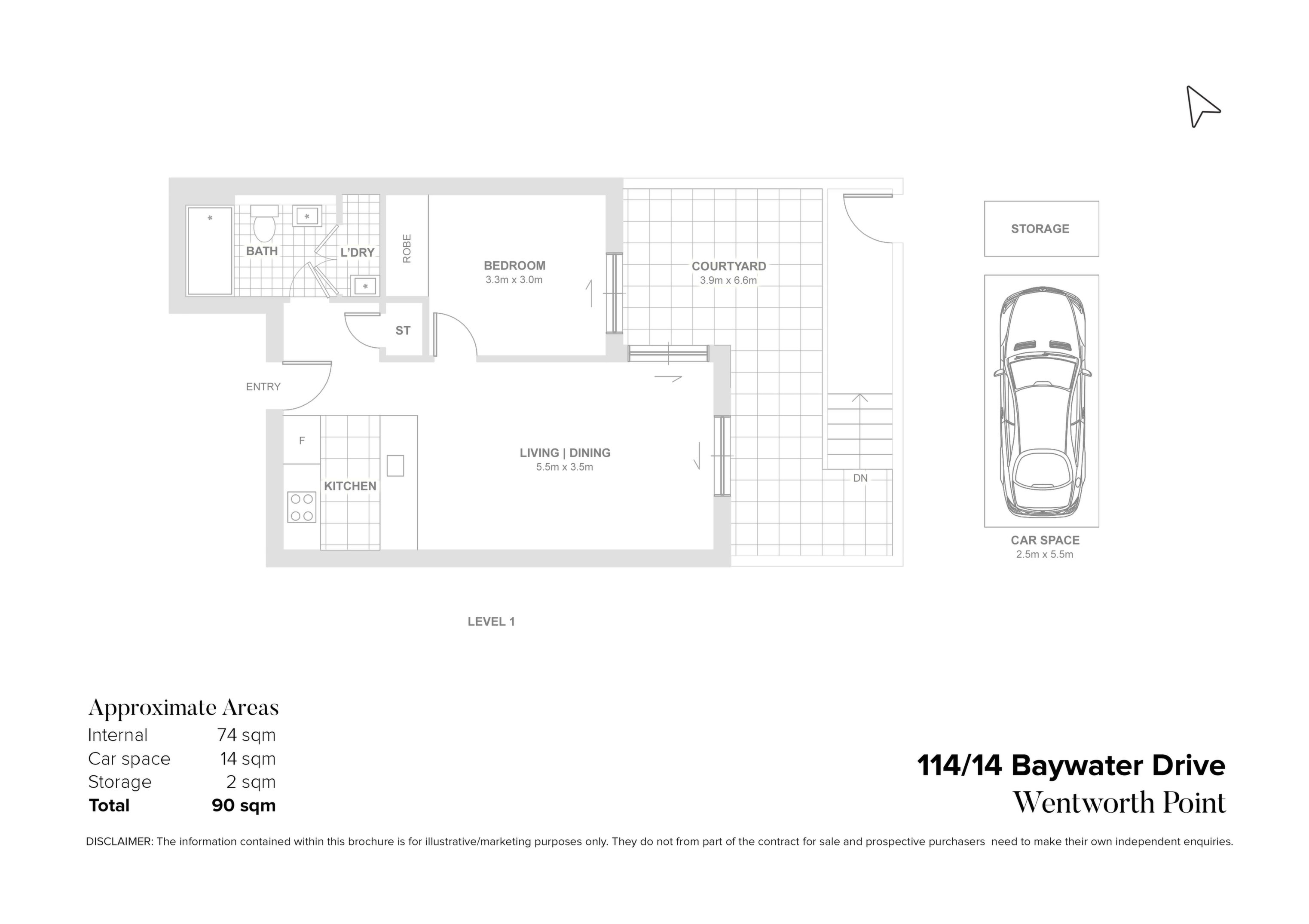 114/14 Baywater Drive, Wentworth Point Leased by Chidiac Realty - floorplan