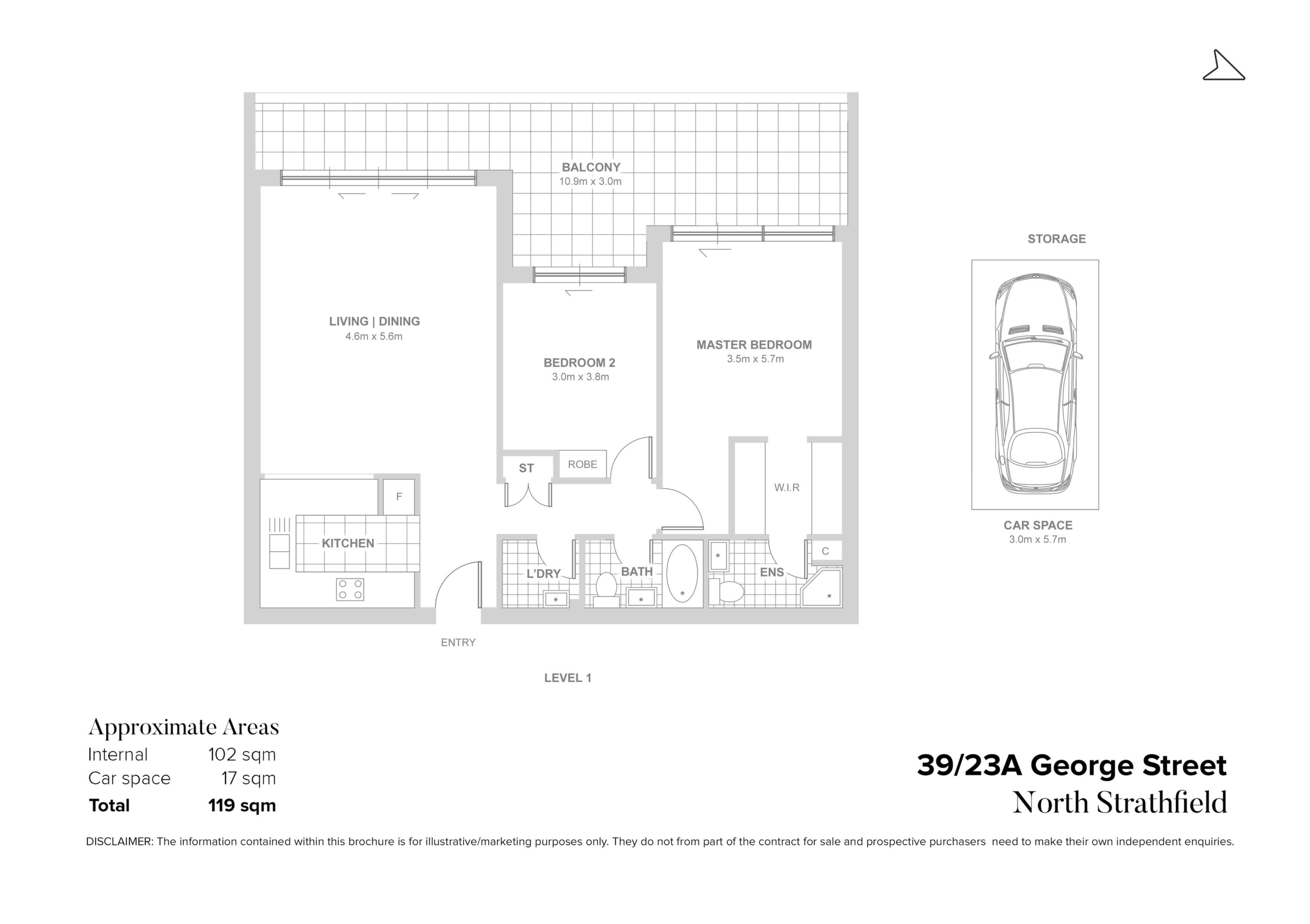 39/23A George Street, North Strathfield Sold by Chidiac Realty - floorplan