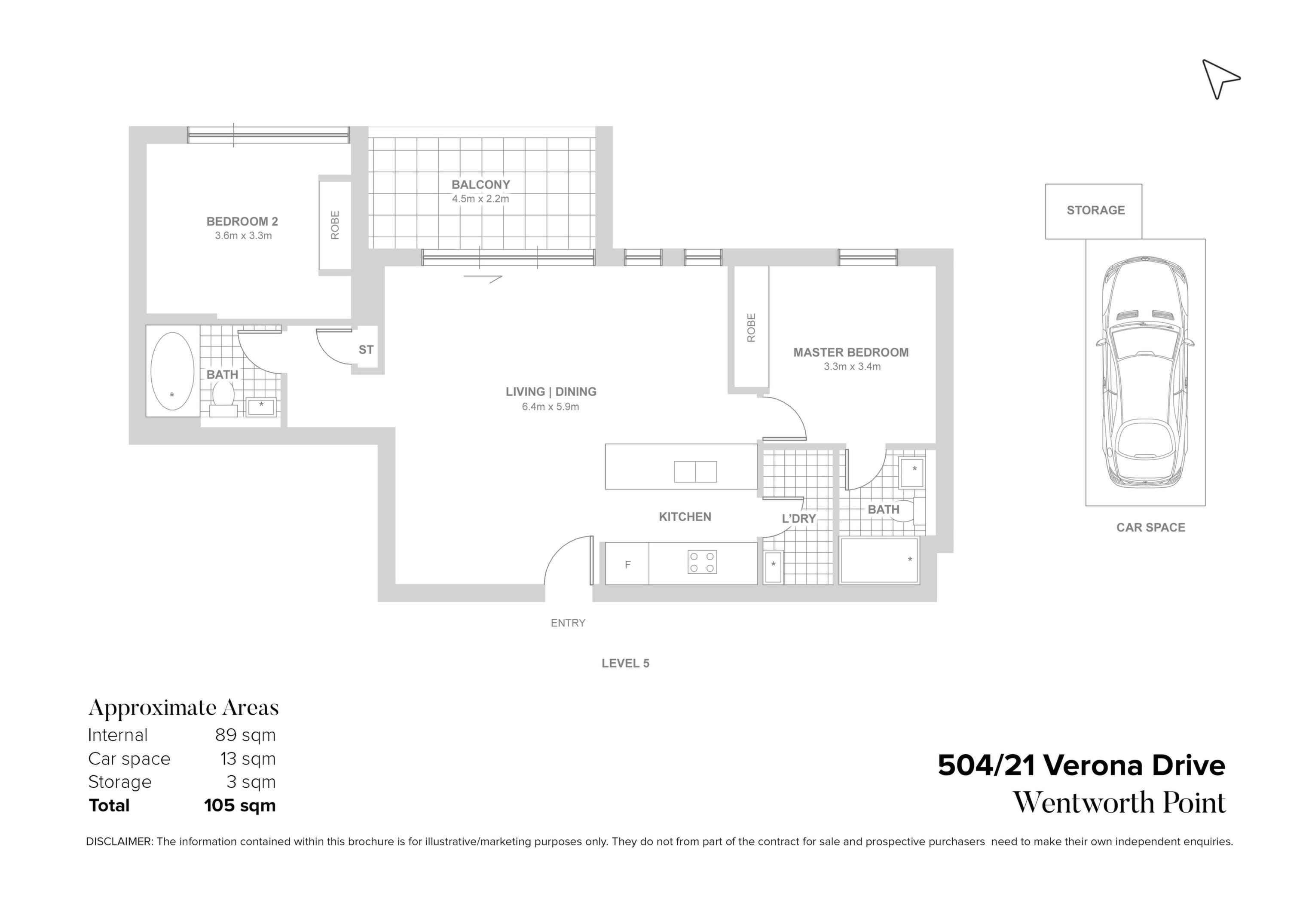504/21 Verona Drive, Wentworth Point Sold by Chidiac Realty - floorplan