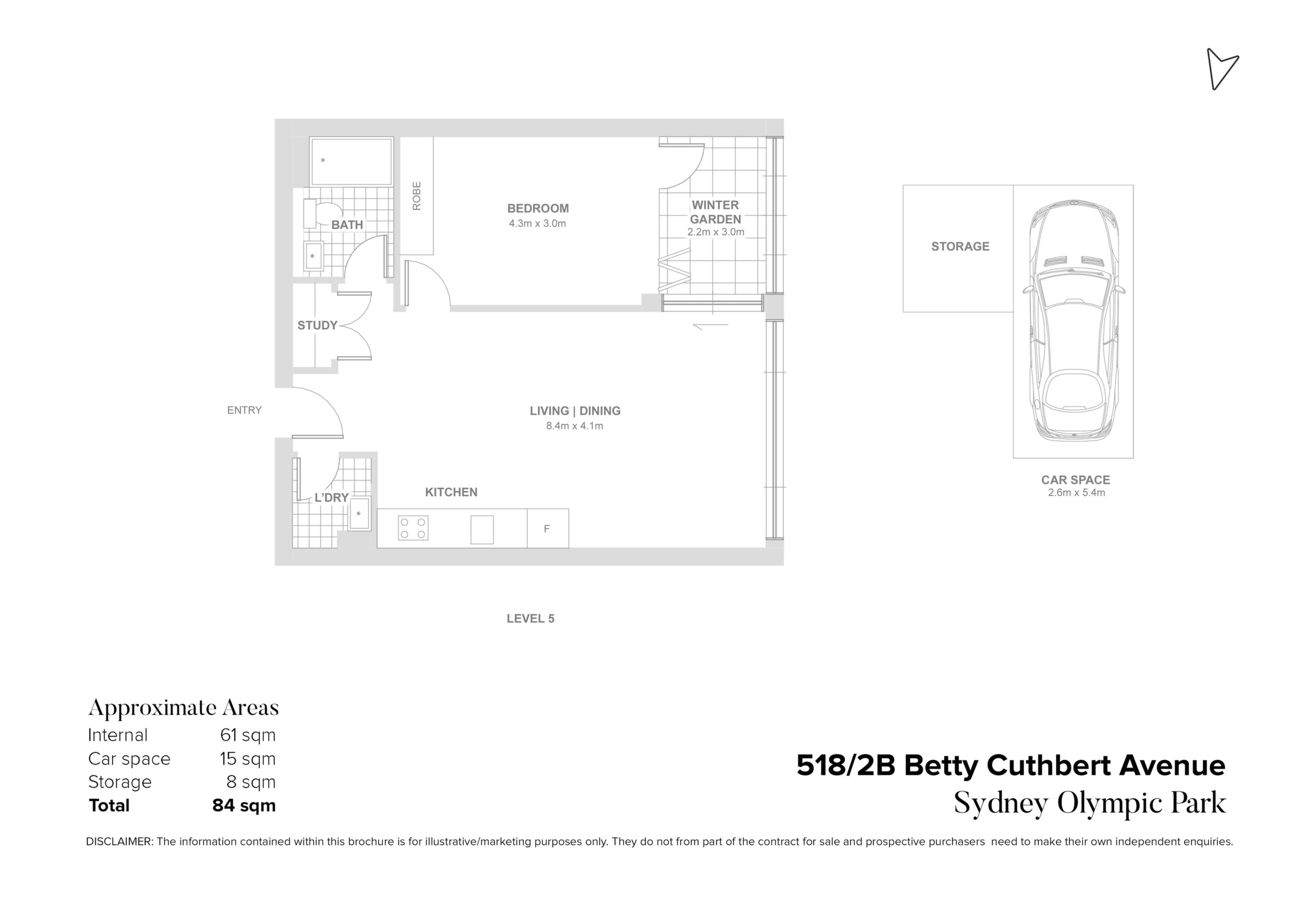 518/2 Betty Cuthbert Avenue, Sydney Olympic Park Sold by Chidiac Realty - floorplan