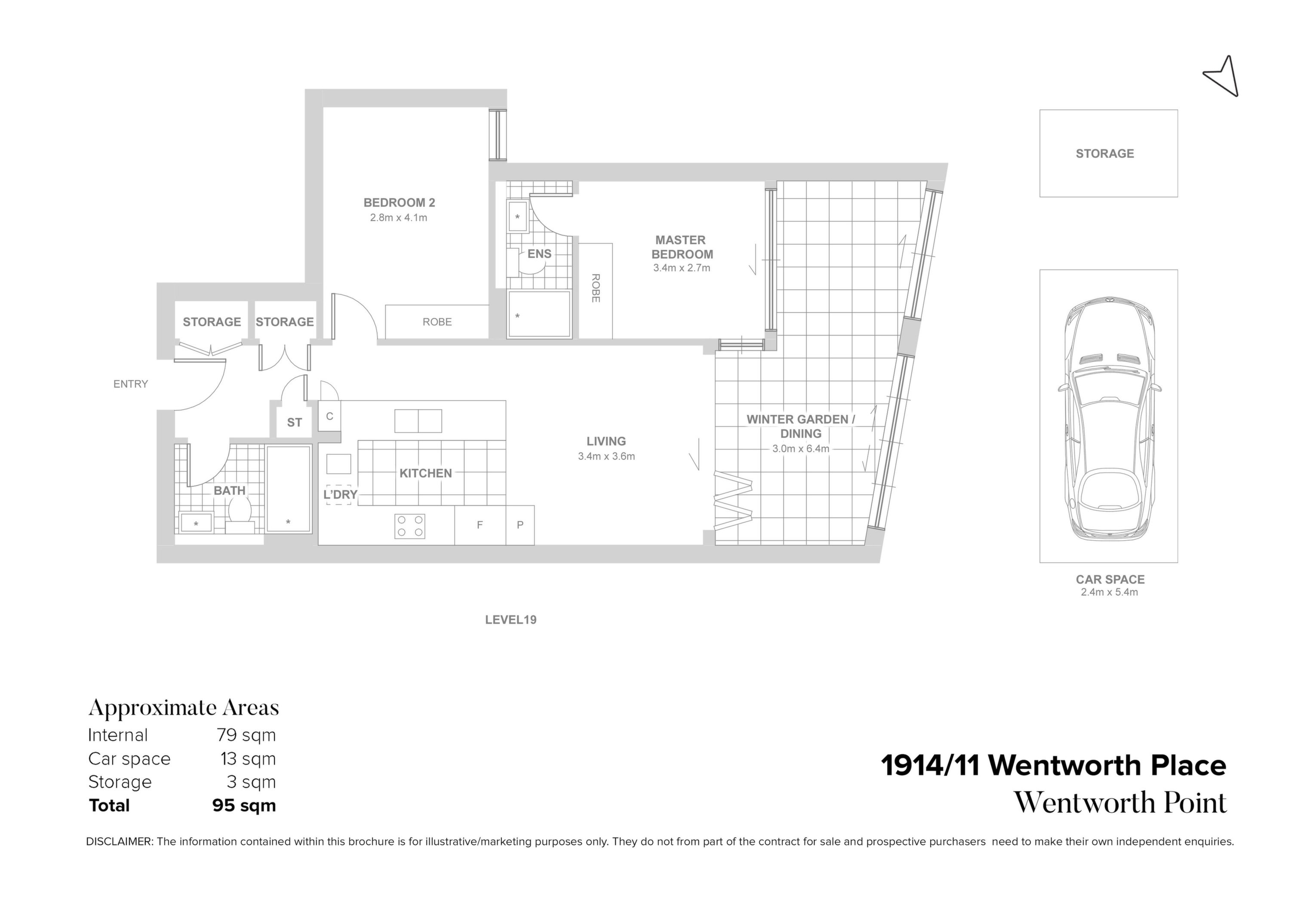 1914/11 Wentworth Place, Wentworth Point Sold by Chidiac Realty - floorplan