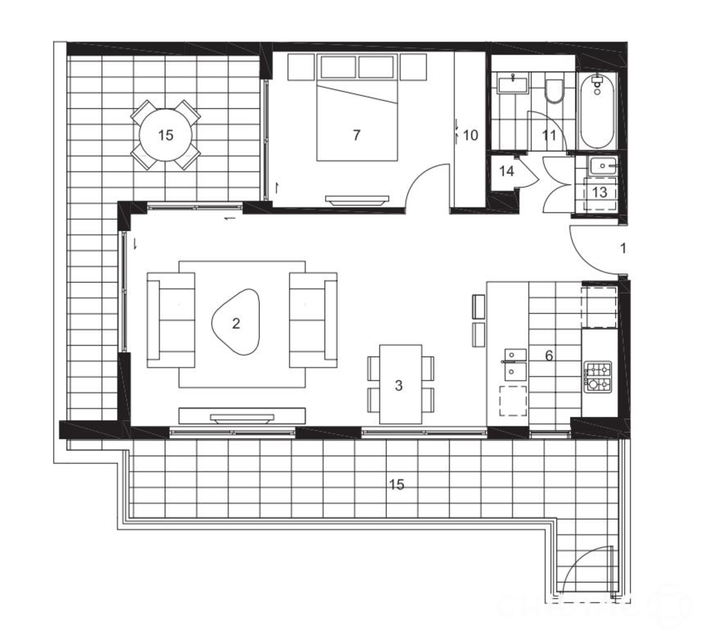 203/8 Marine Parade, Wentworth Point Leased by Chidiac Realty - floorplan