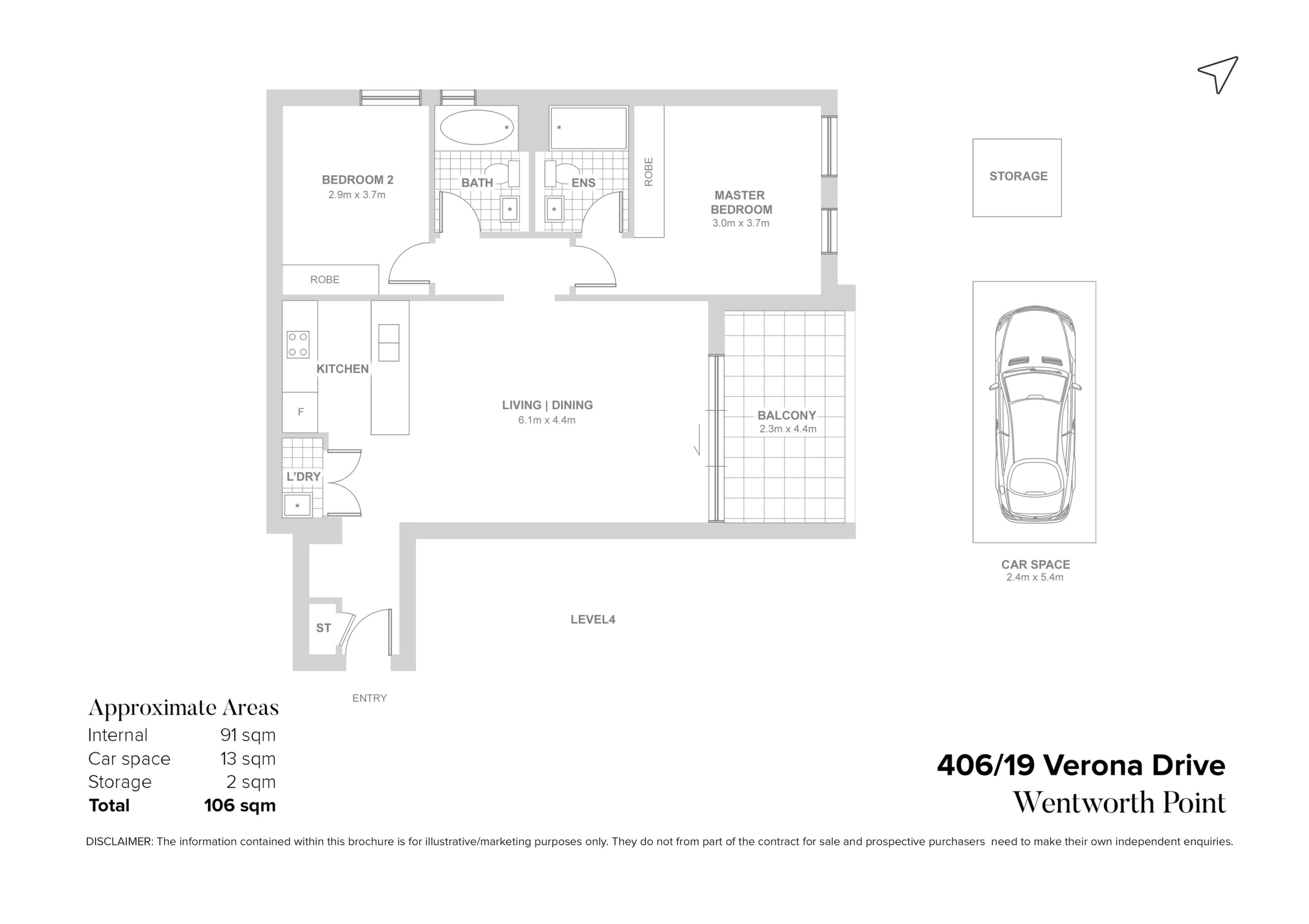 406/19 Verona Drive, Wentworth Point Sold by Chidiac Realty - floorplan