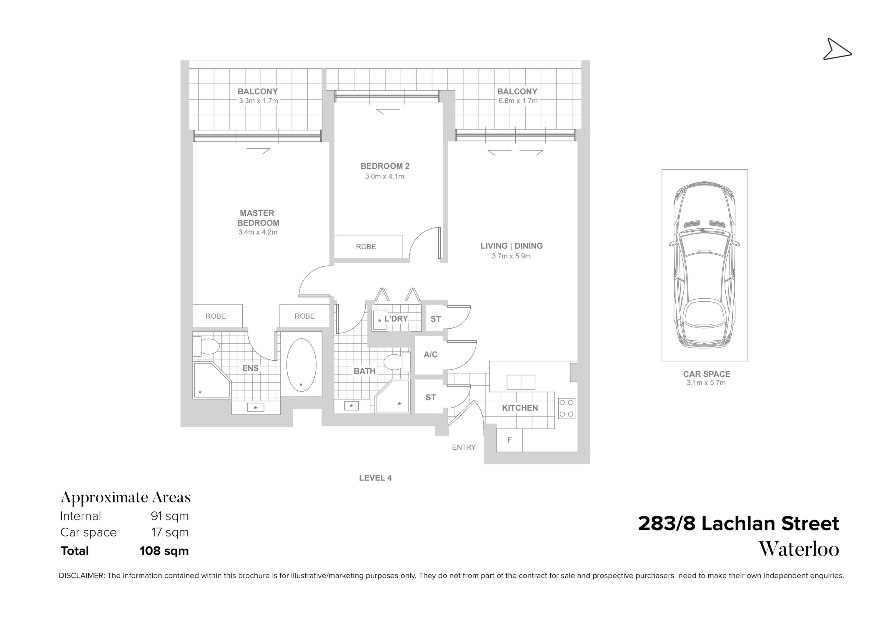 283/8 Lachlan Street, Waterloo Sold by Chidiac Realty - floorplan