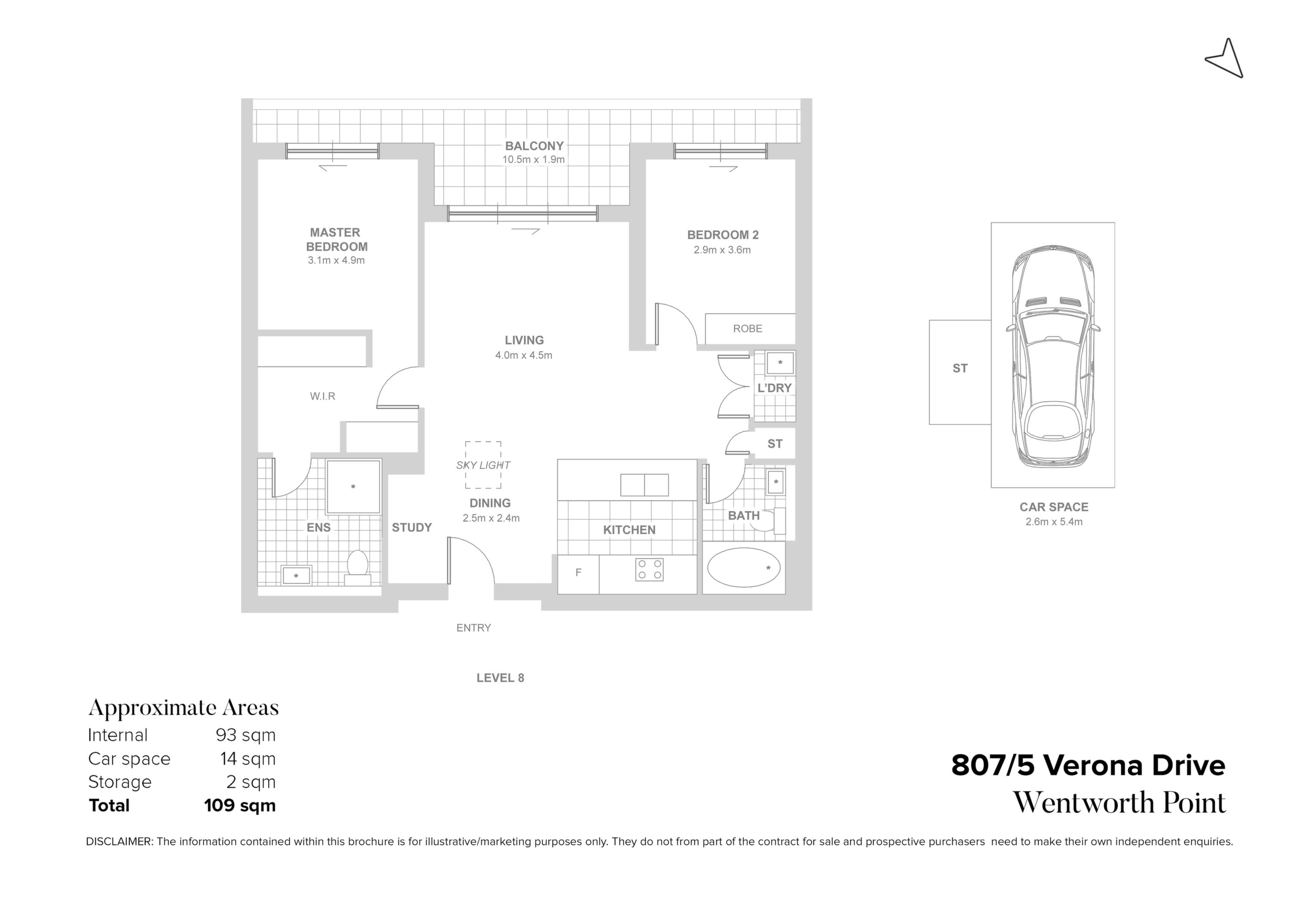 807/5 Verona Drive, Wentworth Point Sold by Chidiac Realty - floorplan