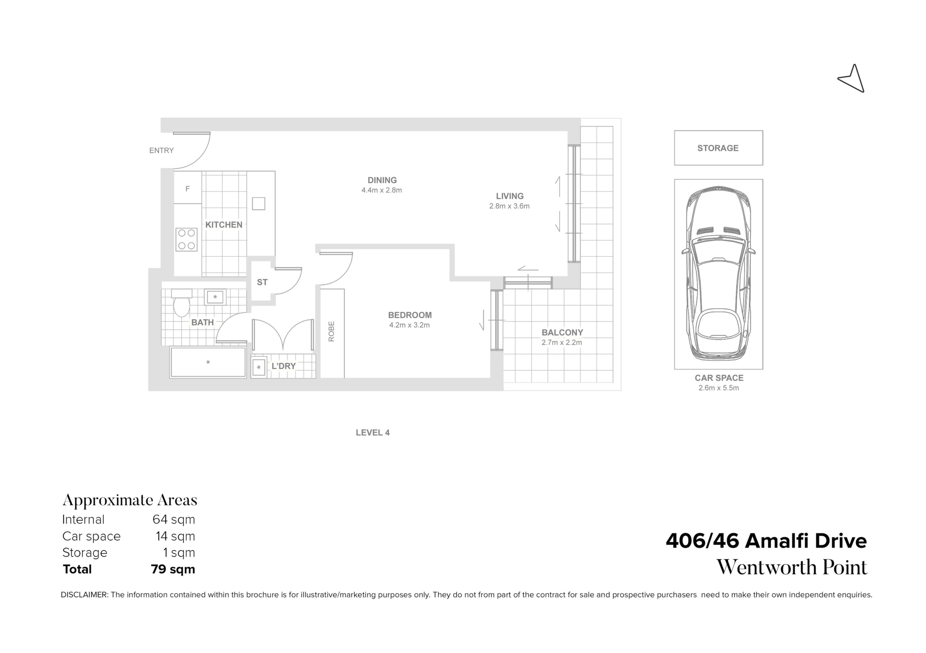 406/46 Amalfi Drive, Wentworth Point Sold by Chidiac Realty - floorplan