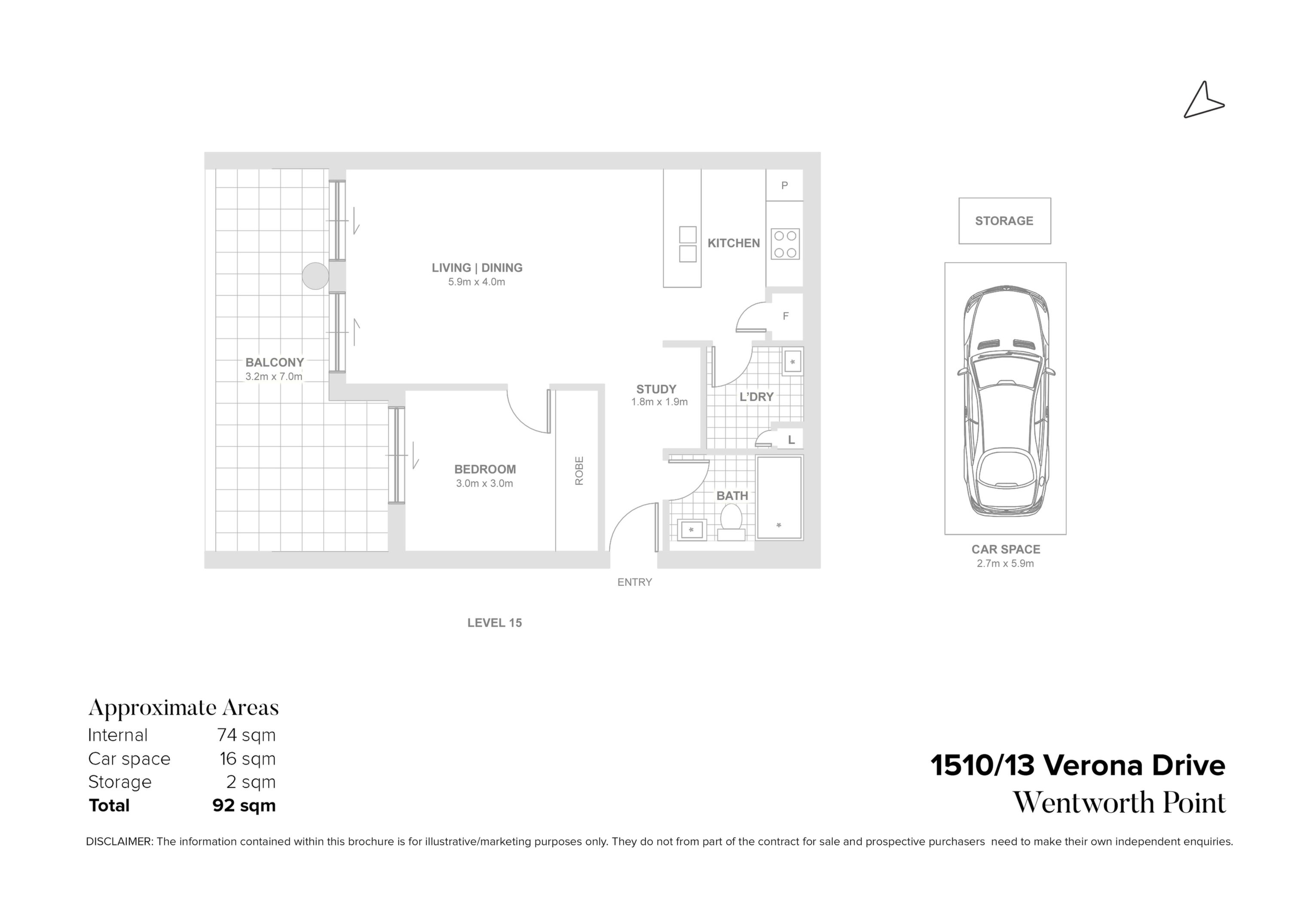 1510/13 Verona Drive, Wentworth Point Sold by Chidiac Realty - floorplan