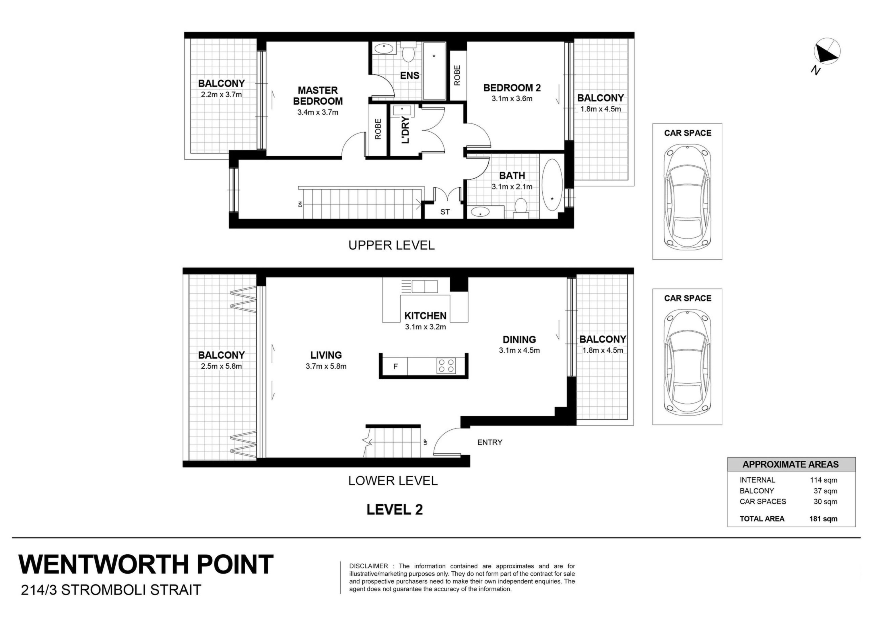 214/3 Stromboli Strait, Wentworth Point Leased by Chidiac Realty - floorplan