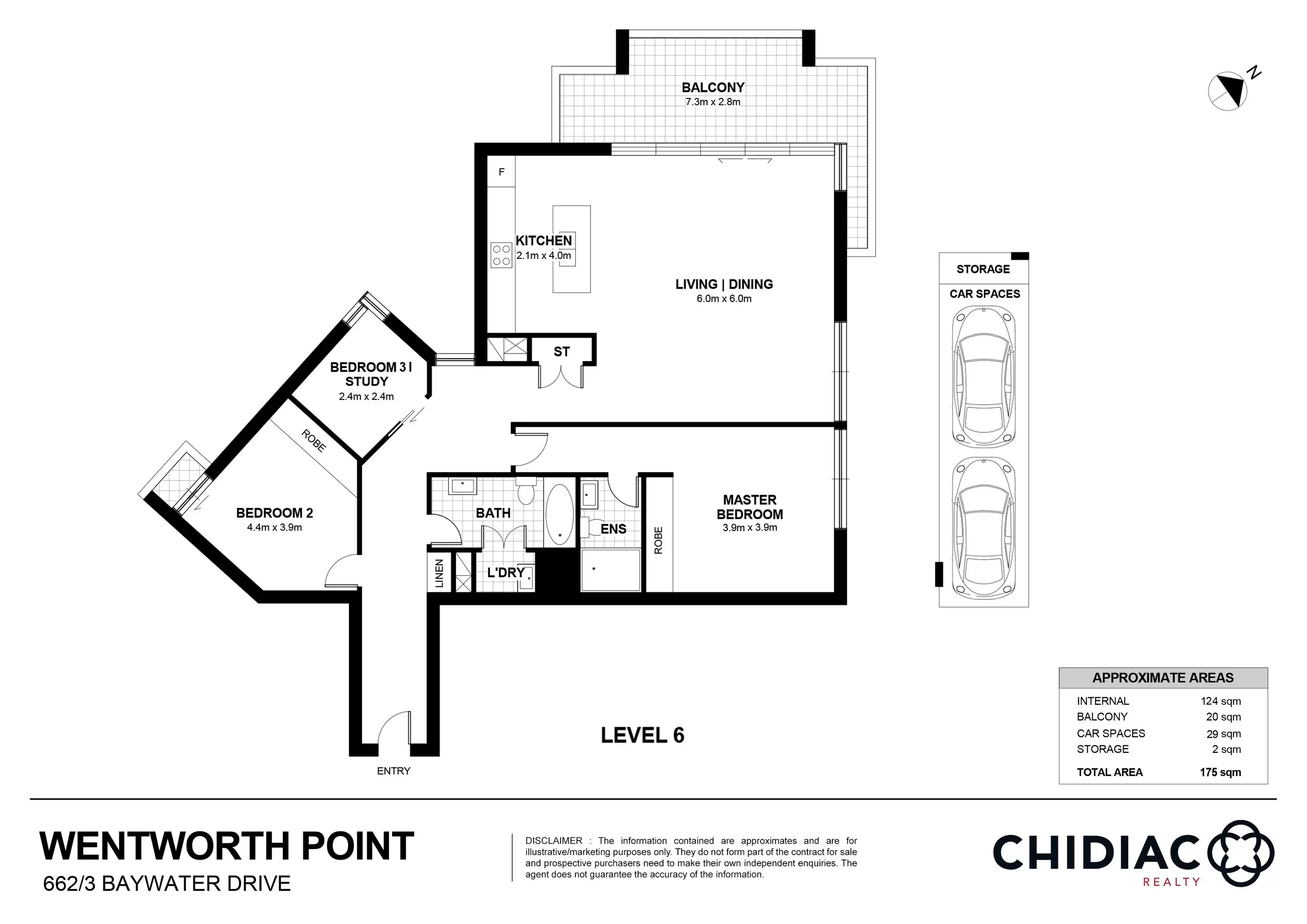 662/3 Baywater Drive, Wentworth Point Leased by Chidiac Realty - floorplan