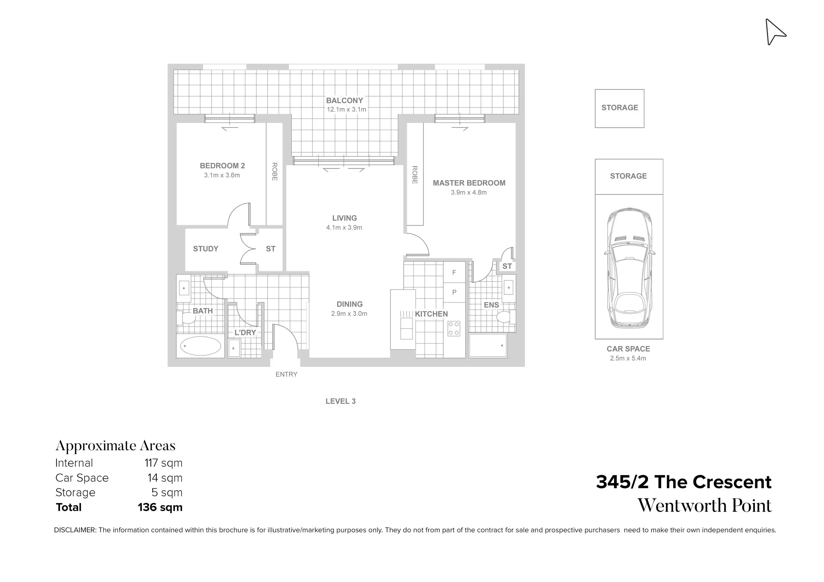 345/2 The Crescent, Wentworth Point Sold by Chidiac Realty - floorplan