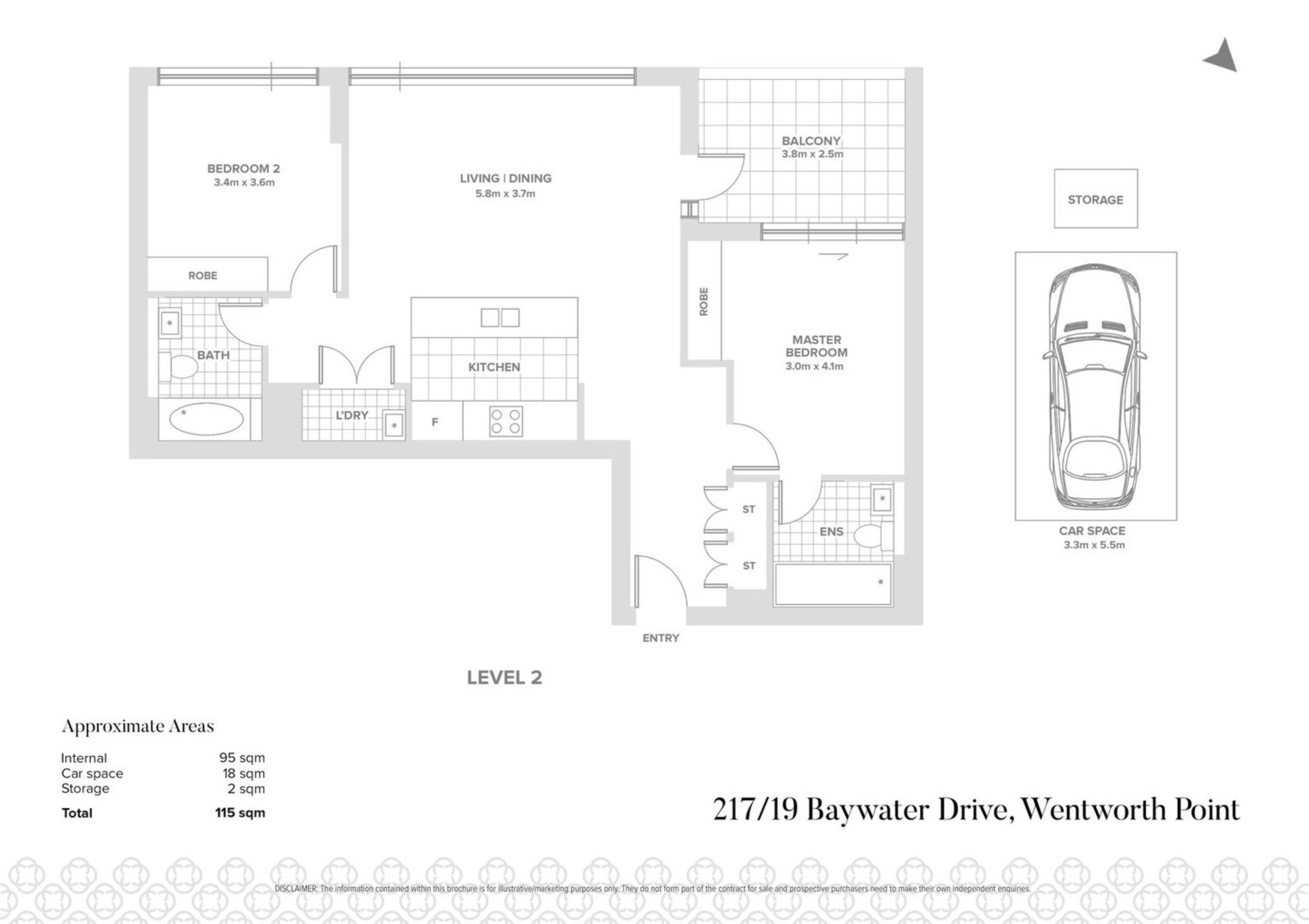 217/19 Baywater Drive, Wentworth Point Leased by Chidiac Realty - floorplan