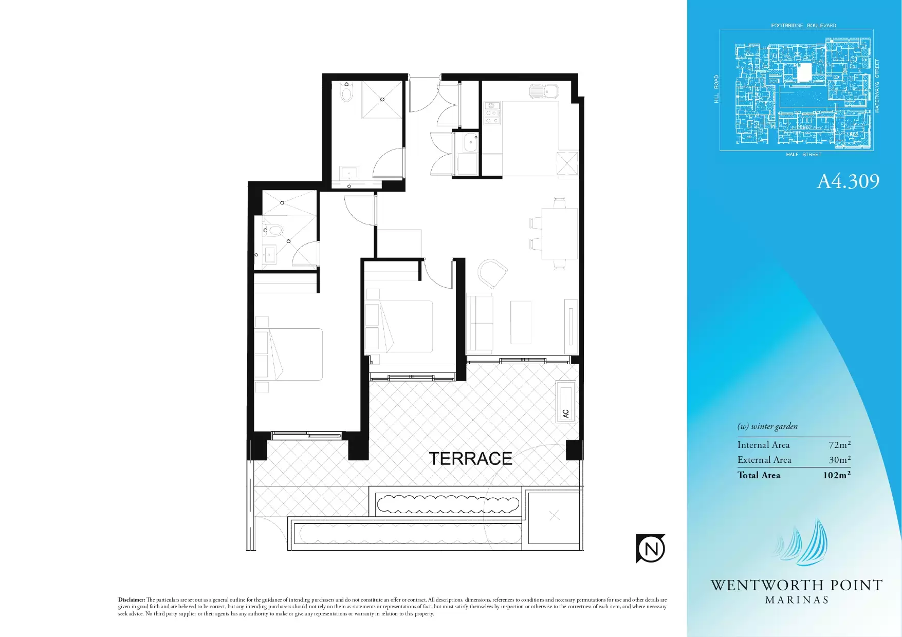 309/4 Footbridge Boulevard, Wentworth Point Leased by Chidiac Realty - floorplan