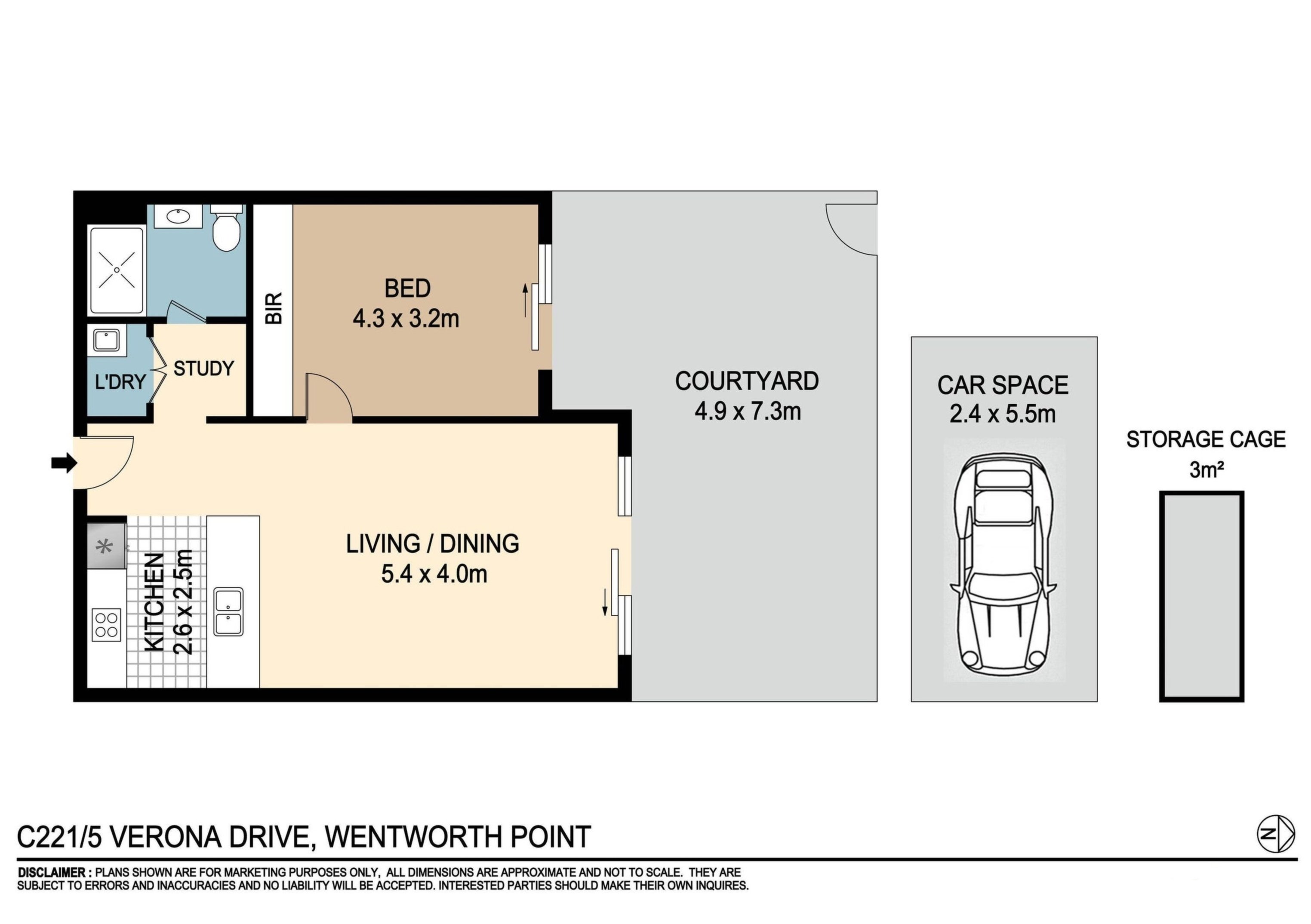 221/5 Verona Drive, Wentworth Point Leased by Chidiac Realty - floorplan