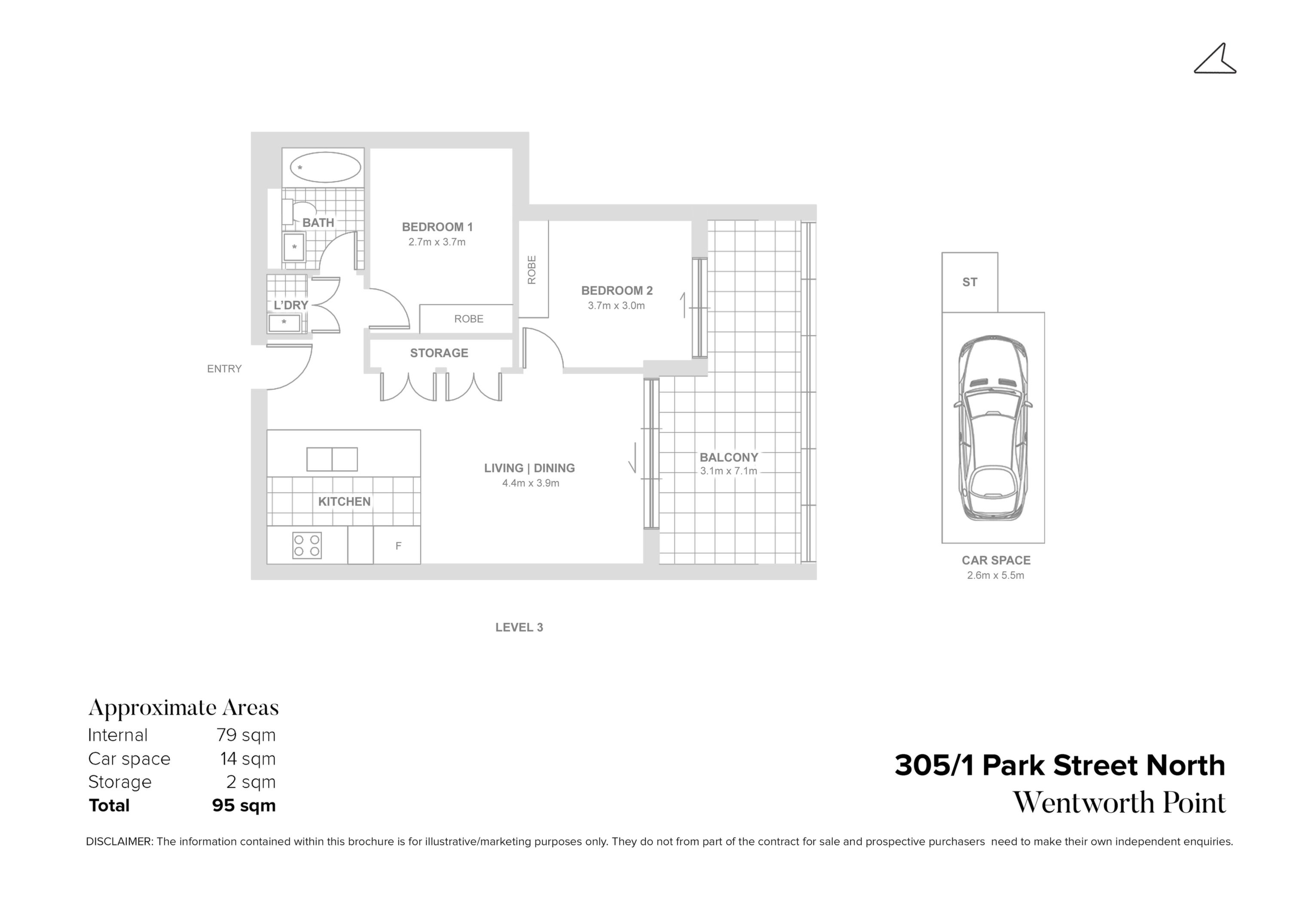 305/1 Park Street North, Wentworth Point Sold by Chidiac Realty - floorplan