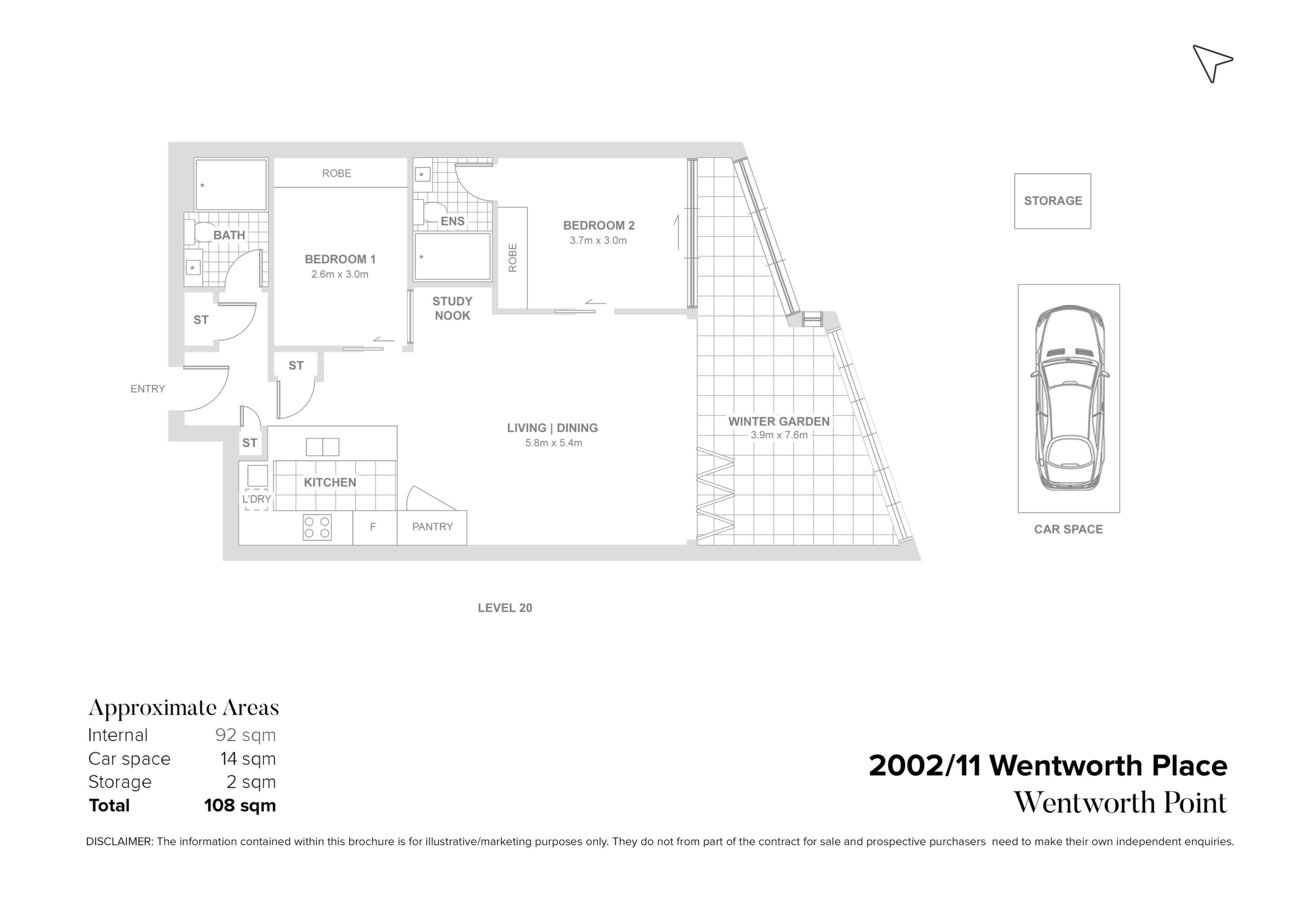 2002/11 Wentworth Place, Wentworth Point Sold by Chidiac Realty - floorplan