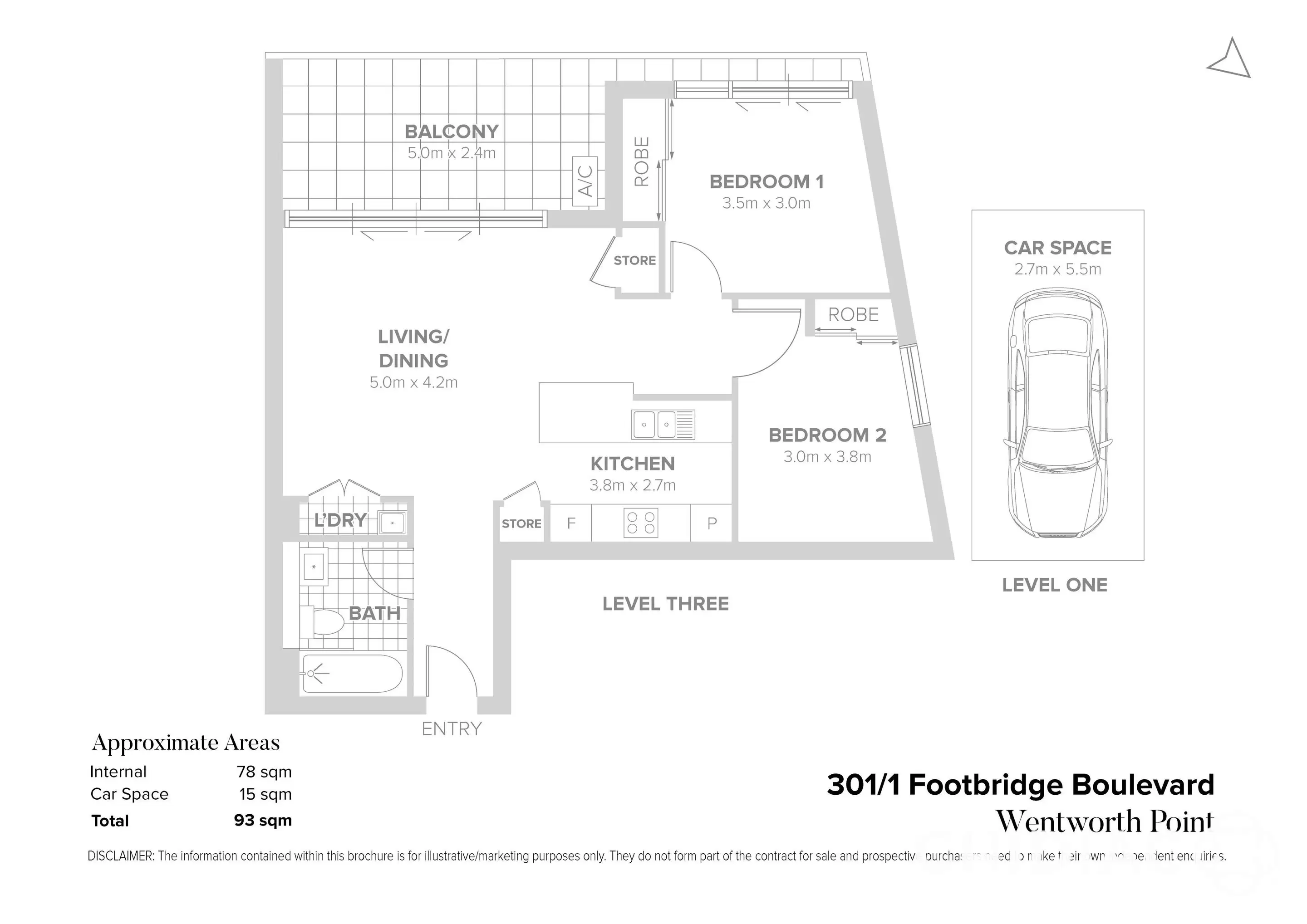 301/1 Footbridge Boulevard, Wentworth Point Leased by Chidiac Realty - floorplan