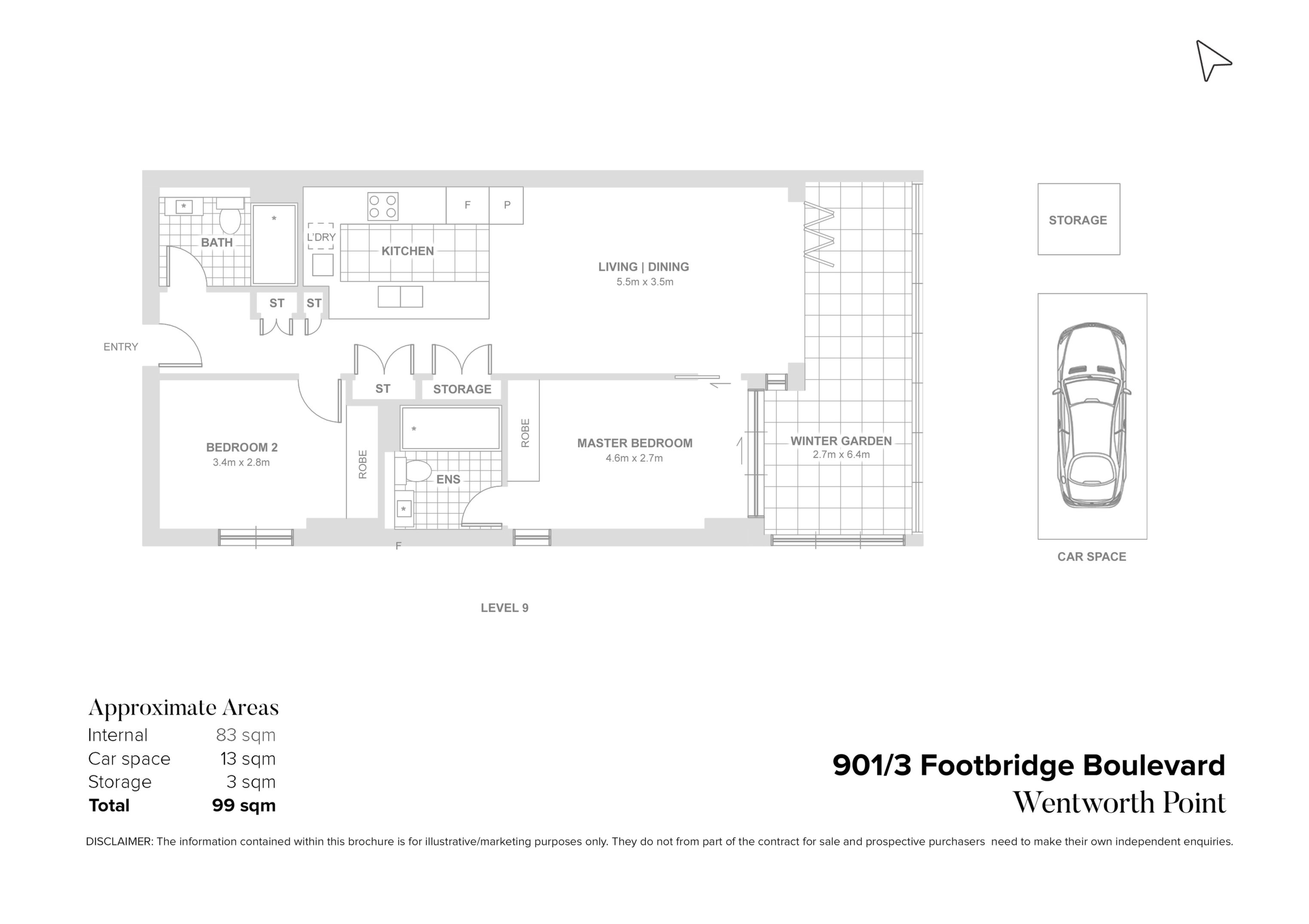 901/3 Footbridge Blvd, Wentworth Point Leased by Chidiac Realty - floorplan