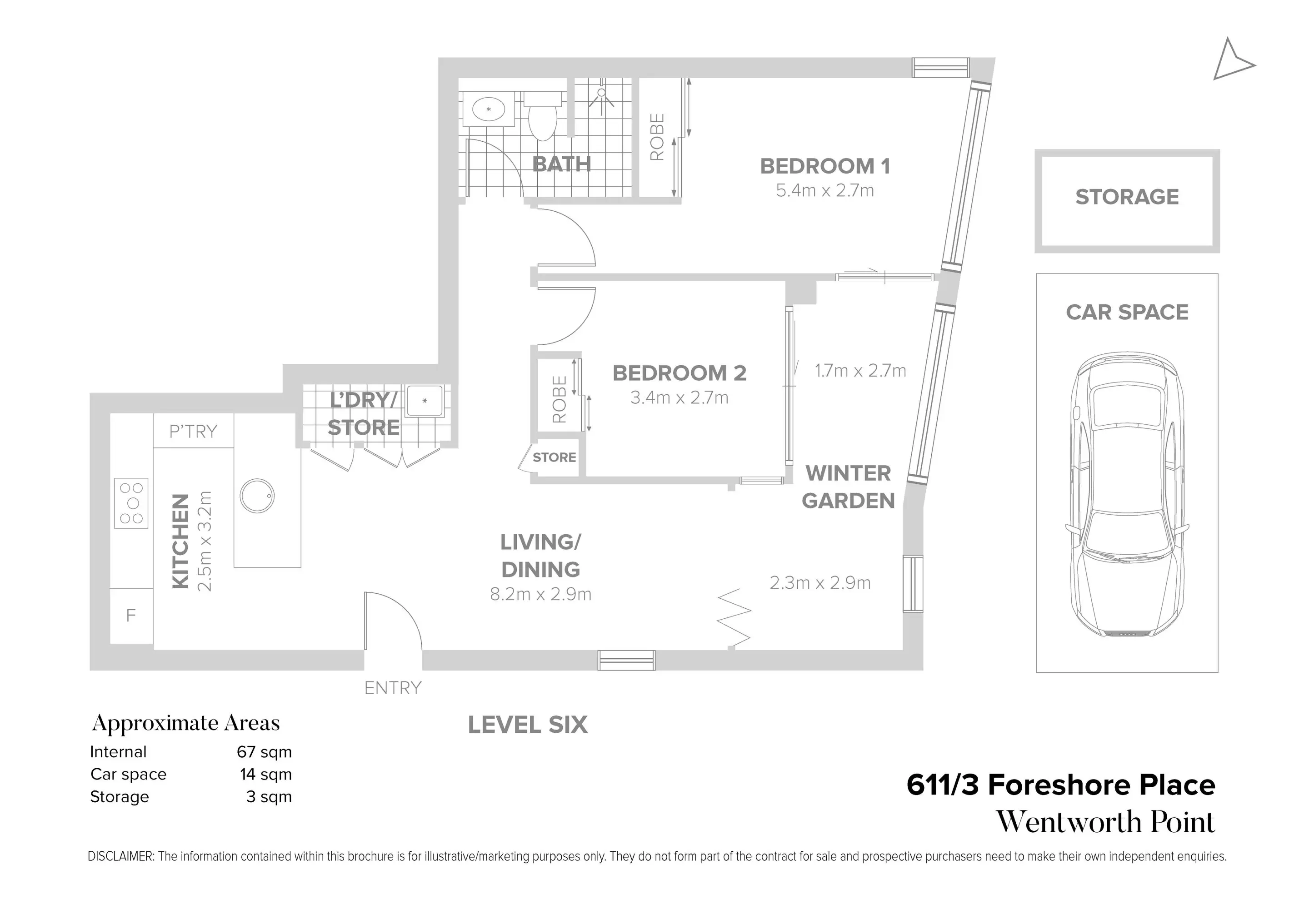 611/3 Foreshore Place, Wentworth Point Sold by Chidiac Realty - floorplan