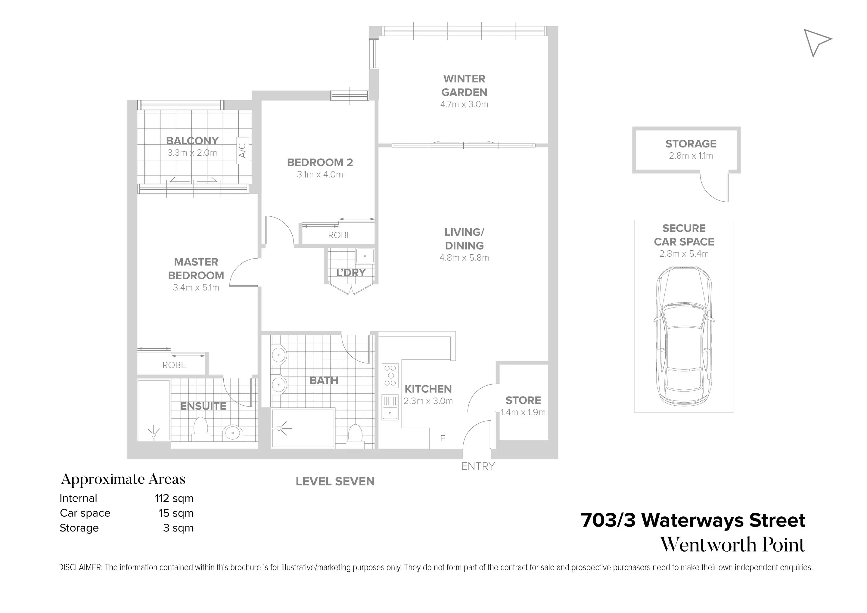 703/3 Waterways Street, Wentworth Point Sold by Chidiac Realty - floorplan