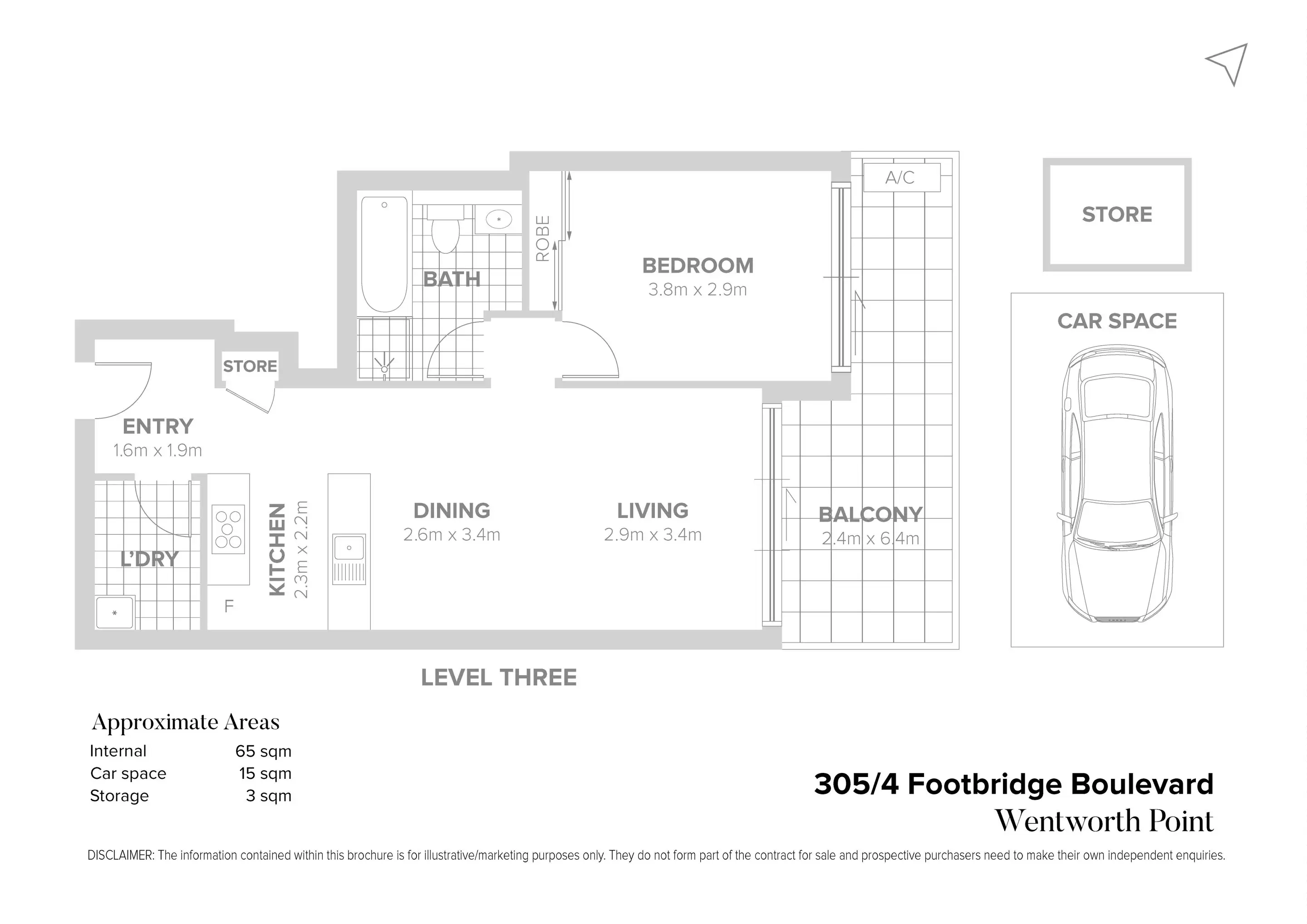 305/4 Footbridge Boulevard, Wentworth Point Sold by Chidiac Realty - floorplan