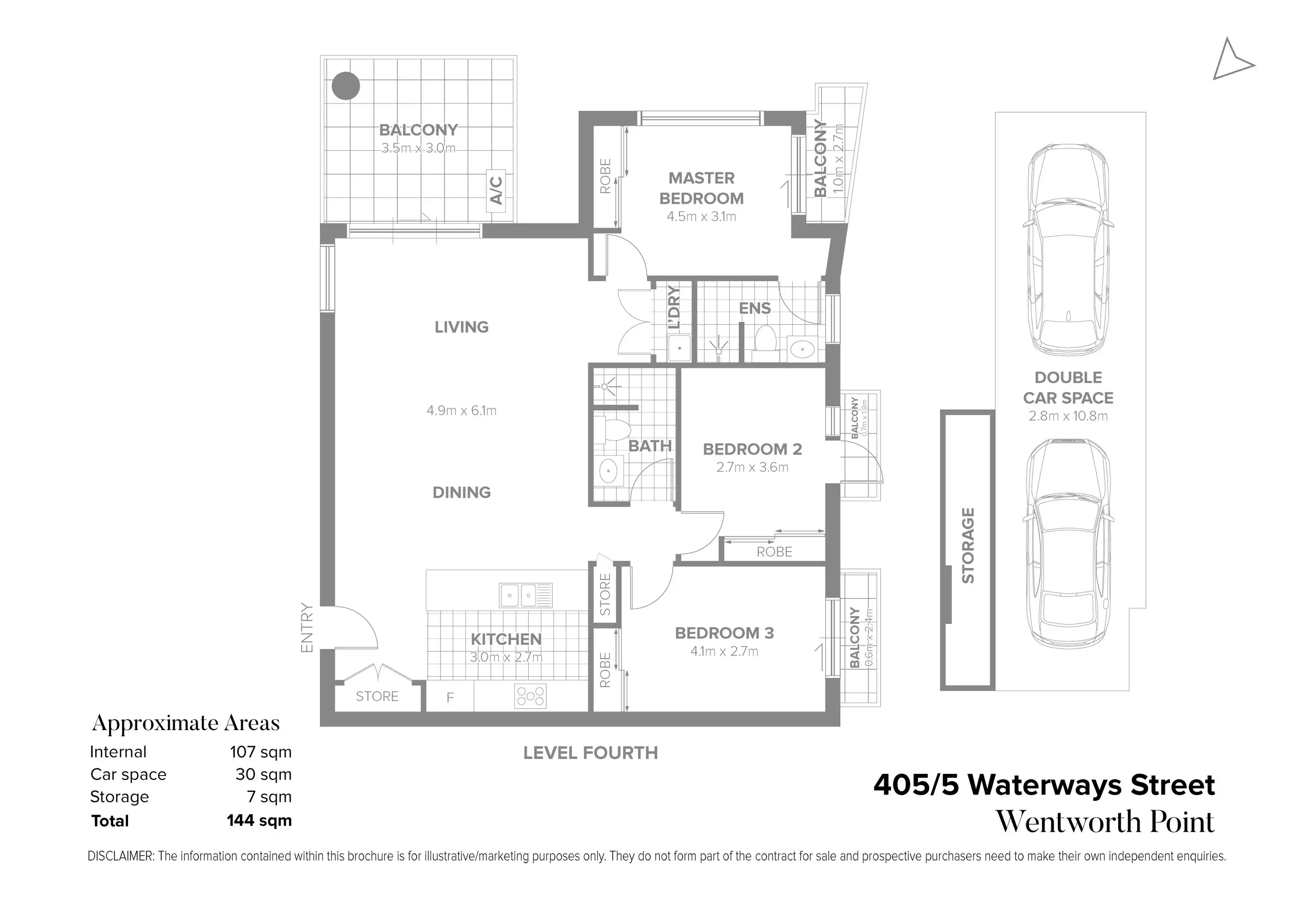 405/5 Waterways Street, Wentworth Point Sold by Chidiac Realty - floorplan