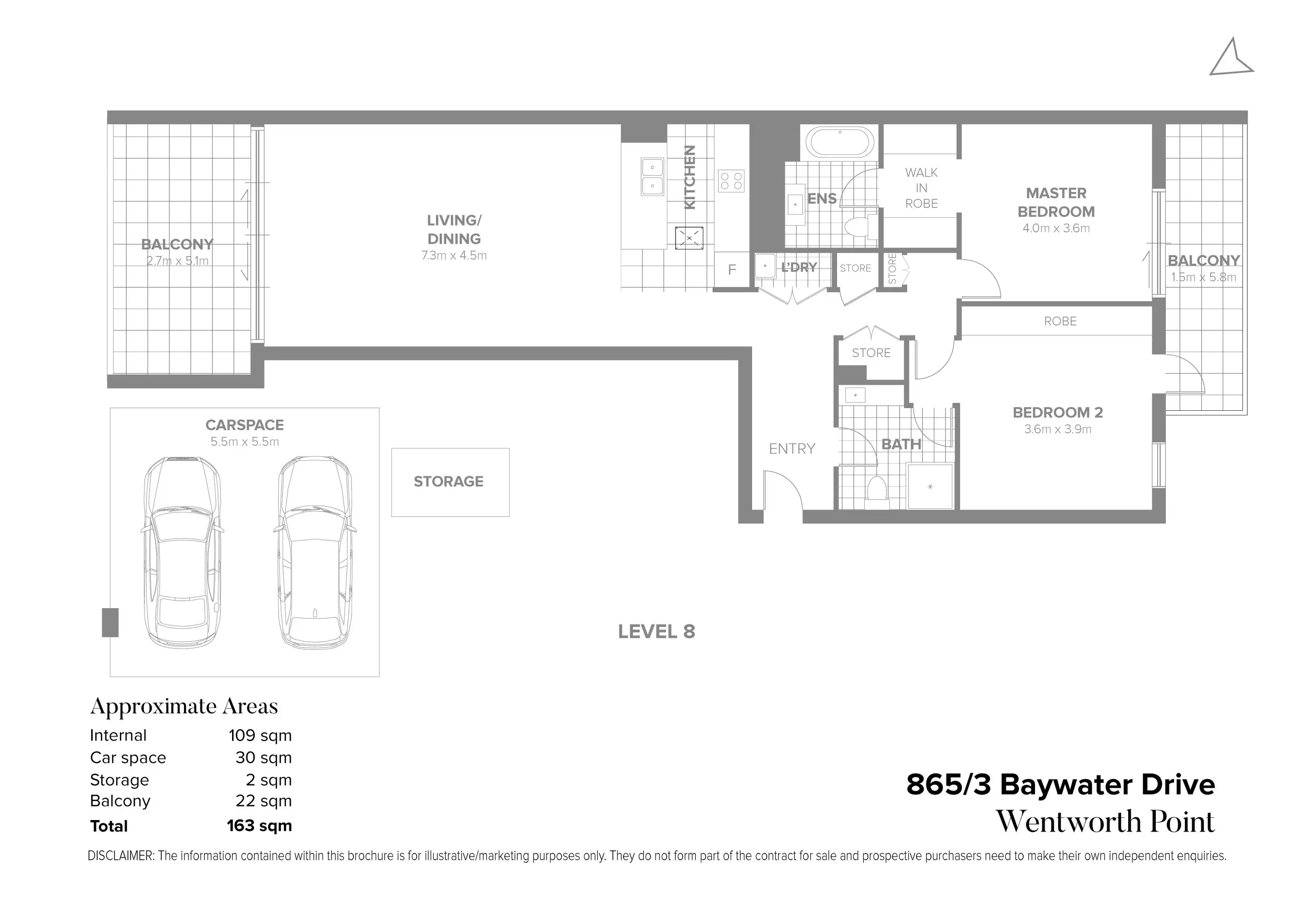 865/3 Baywater Drive, Wentworth Point Sold by Chidiac Realty - floorplan