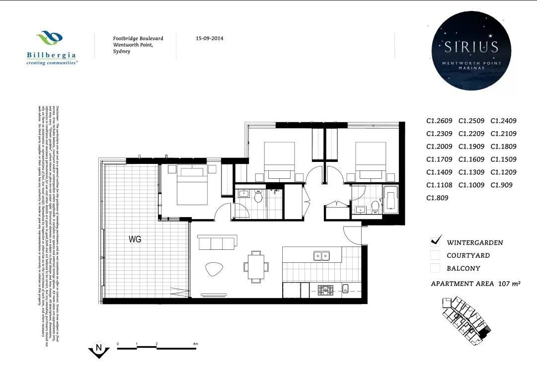 2609/18 Footbridge Boulevard, Wentworth Point Leased by Chidiac Realty - floorplan