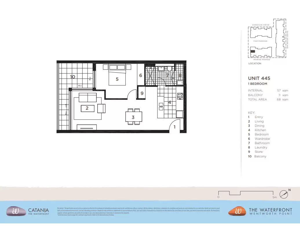 445/17 Marine Parade, Wentworth Point Leased by Chidiac Realty - floorplan