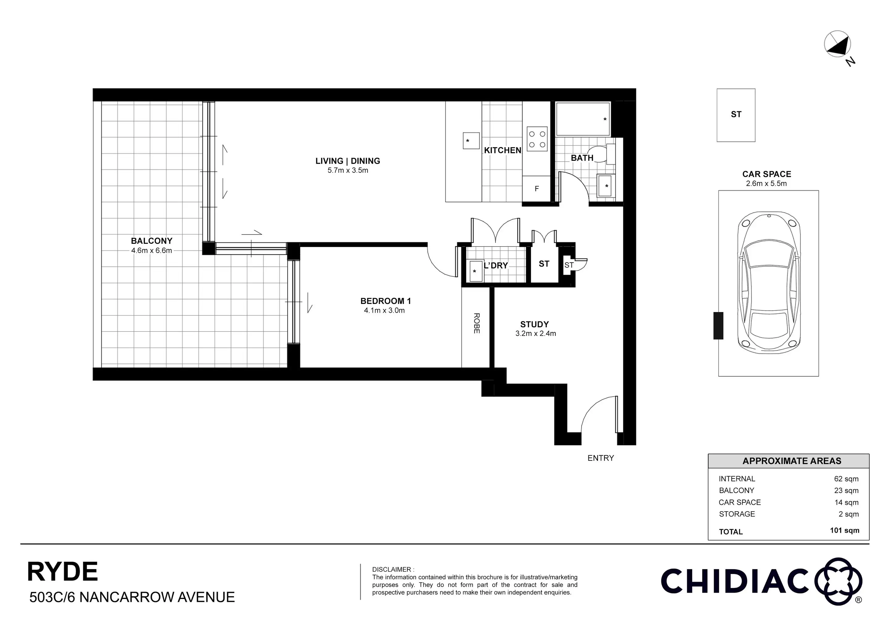 503C/6 Nancarrow Avenue, Ryde Leased by Chidiac Realty - floorplan