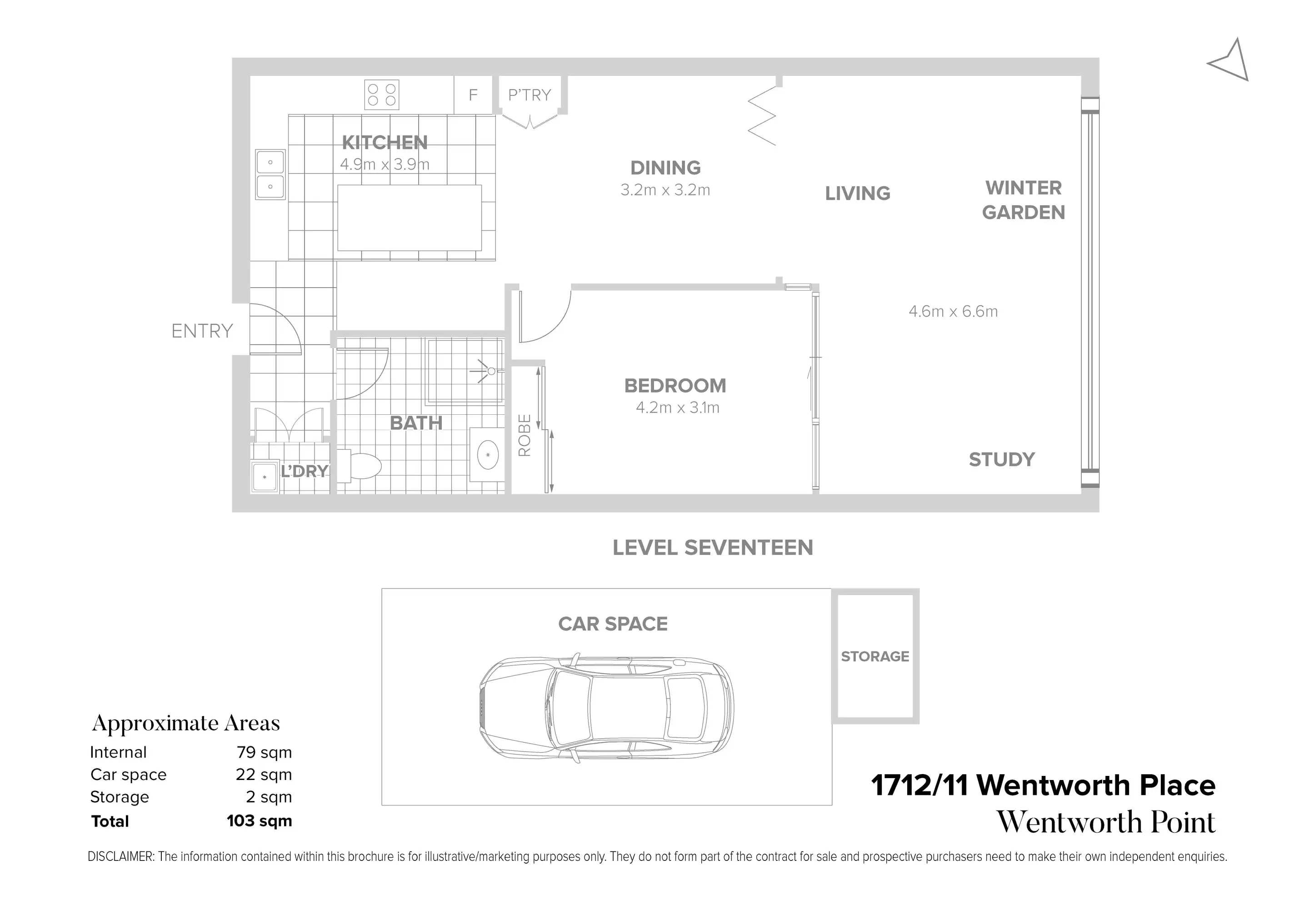 1712/11 Wentworth Place, Wentworth Point Sold by Chidiac Realty - floorplan