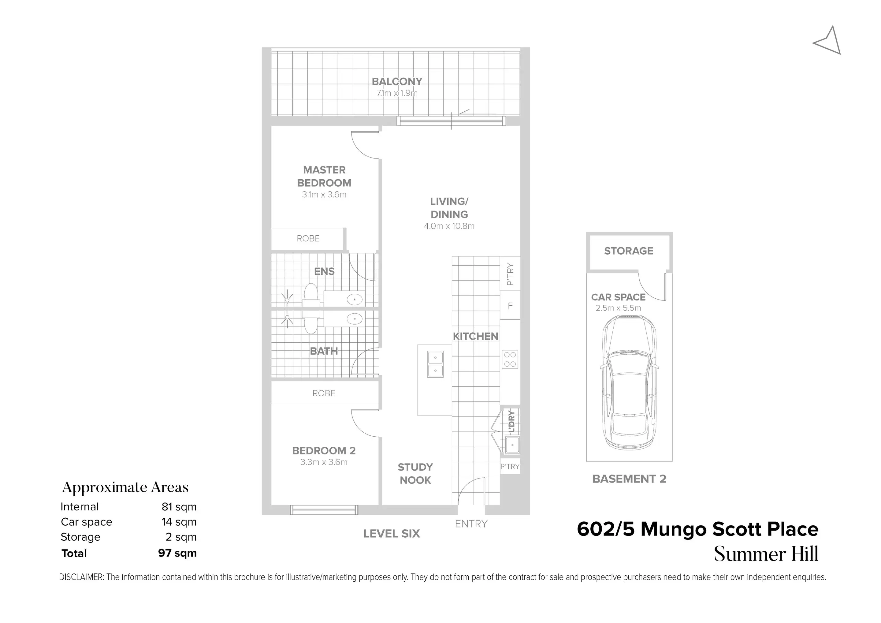 602/5 Mungo Scott Place, Summer Hill Sold by Chidiac Realty - floorplan