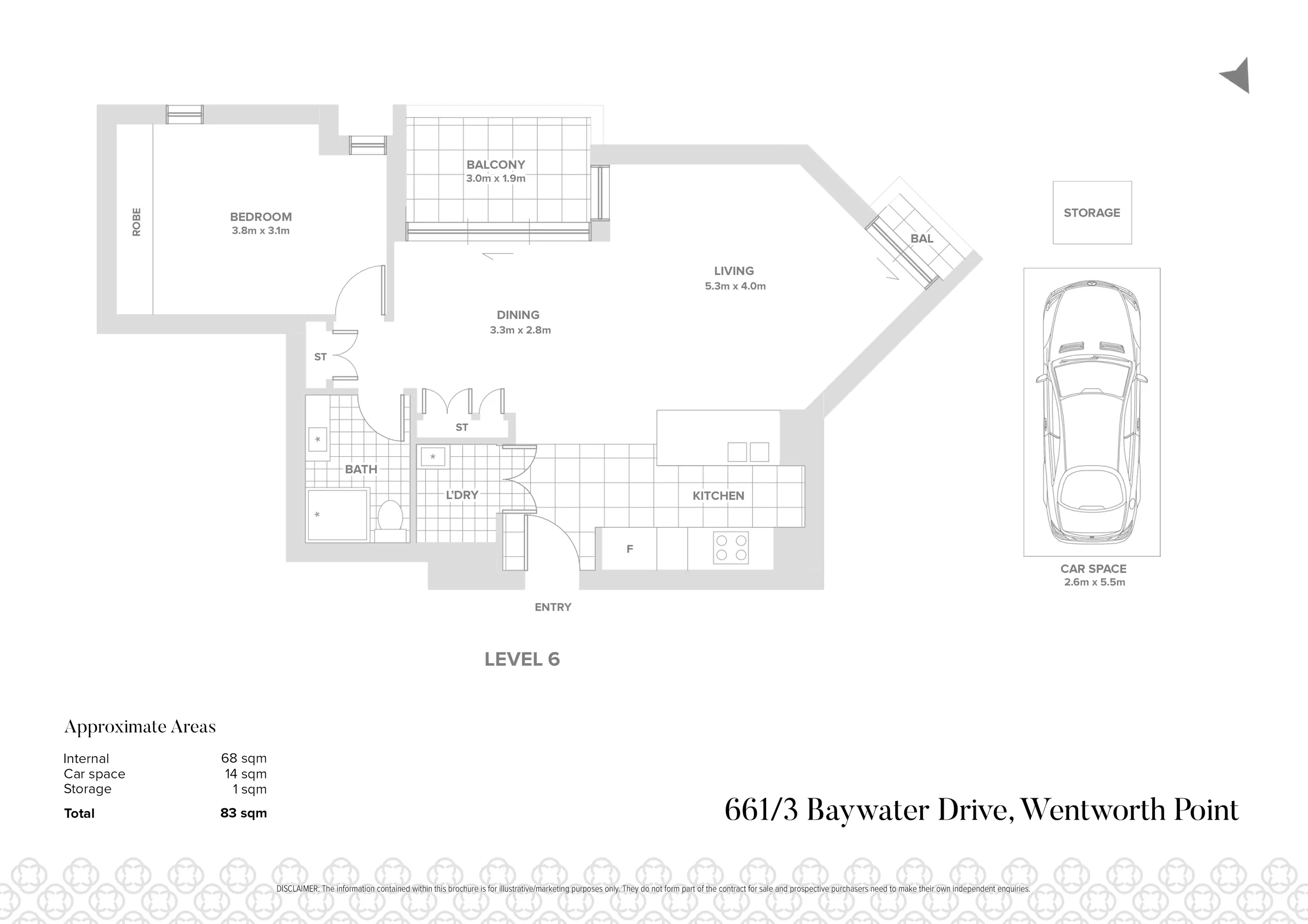 661/3 Baywater Drive, Wentworth Point Leased by Chidiac Realty - floorplan