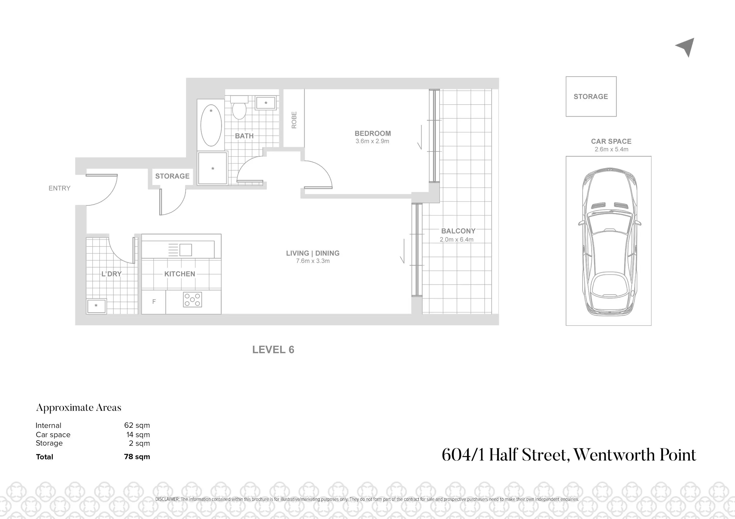 604/1 Half Street, Wentworth Point Leased by Chidiac Realty - floorplan