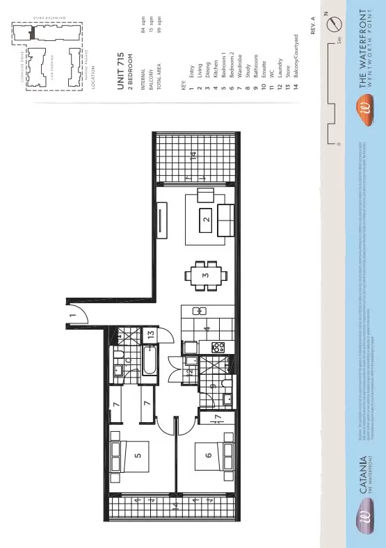 715/16 Baywater Drive, Wentworth Point Leased by Chidiac Realty - floorplan