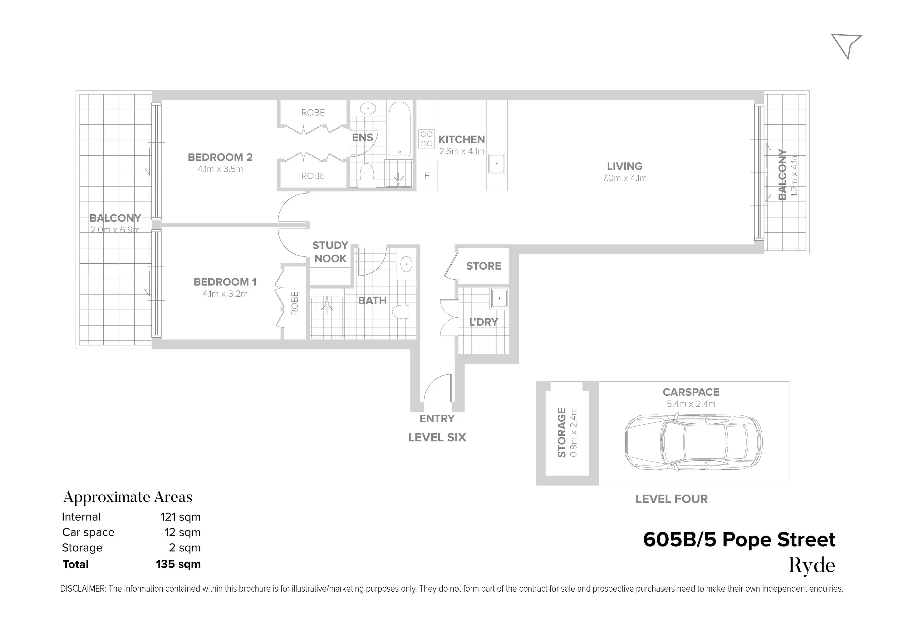 605B/5 Pope Street, Ryde Sold by Chidiac Realty - floorplan