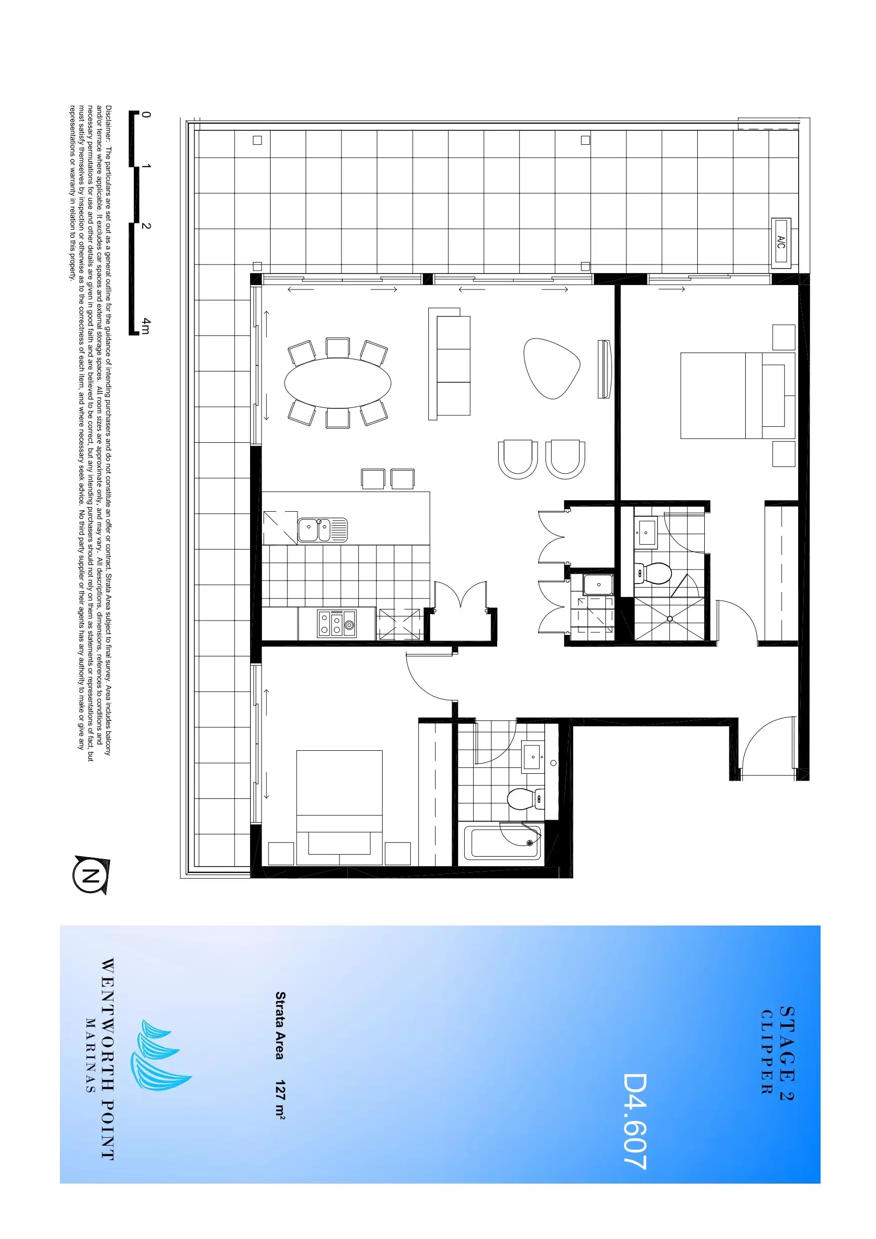 607/7 Waterways Street, Wentworth Point Leased by Chidiac Realty - floorplan