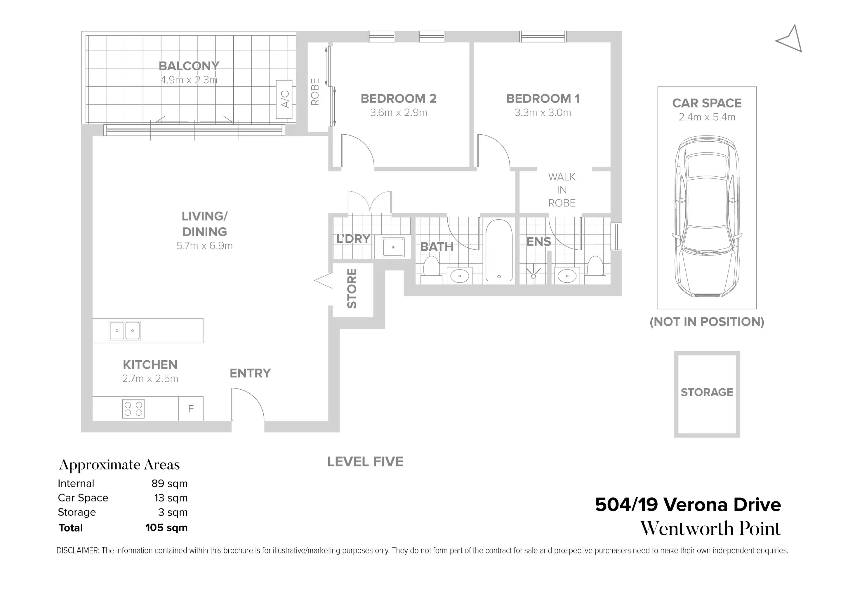 504/19 Verona Drive, Wentworth Point Sold by Chidiac Realty - floorplan