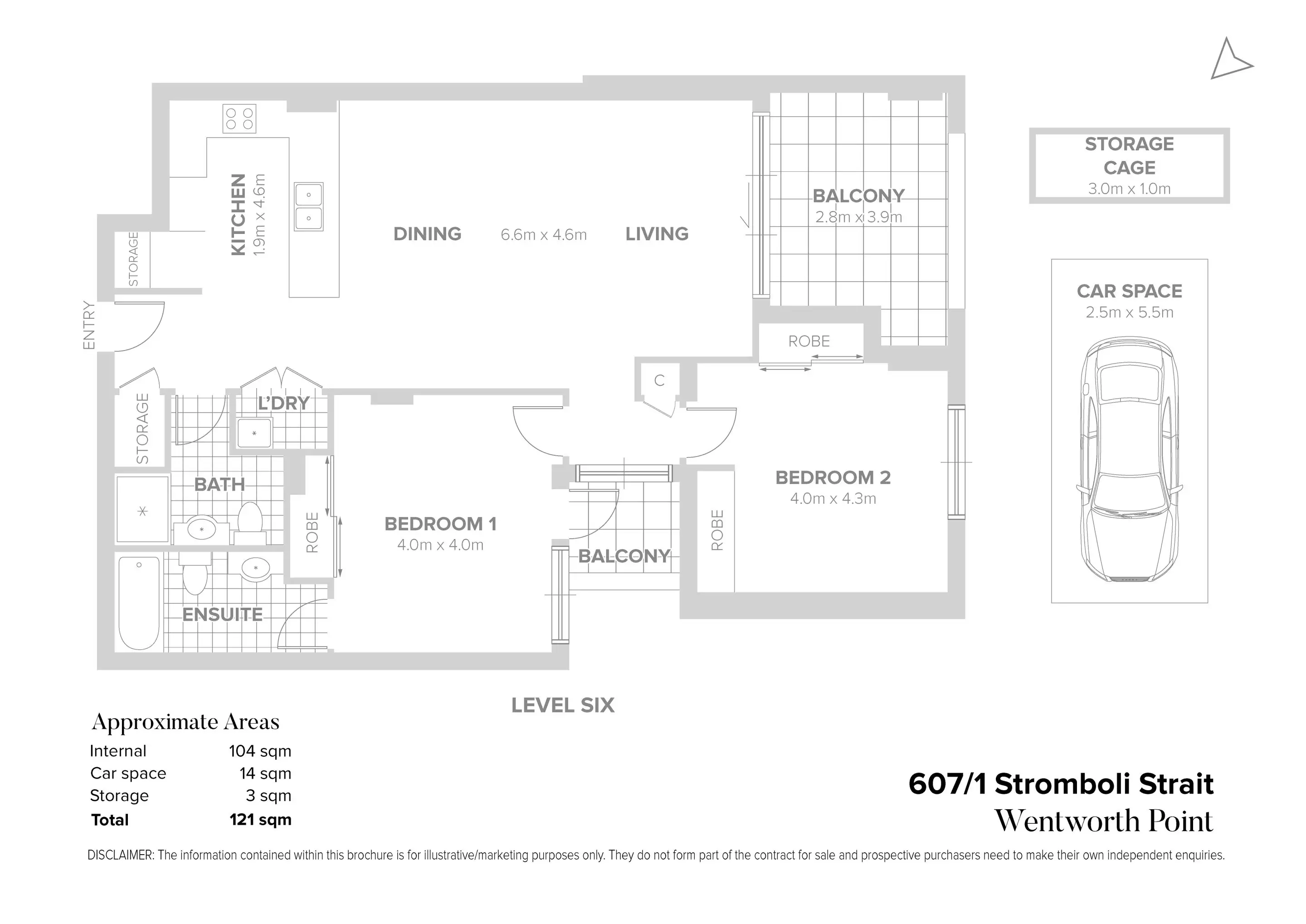 607/1 Stromboli Strait, Wentworth Point Sold by Chidiac Realty - floorplan