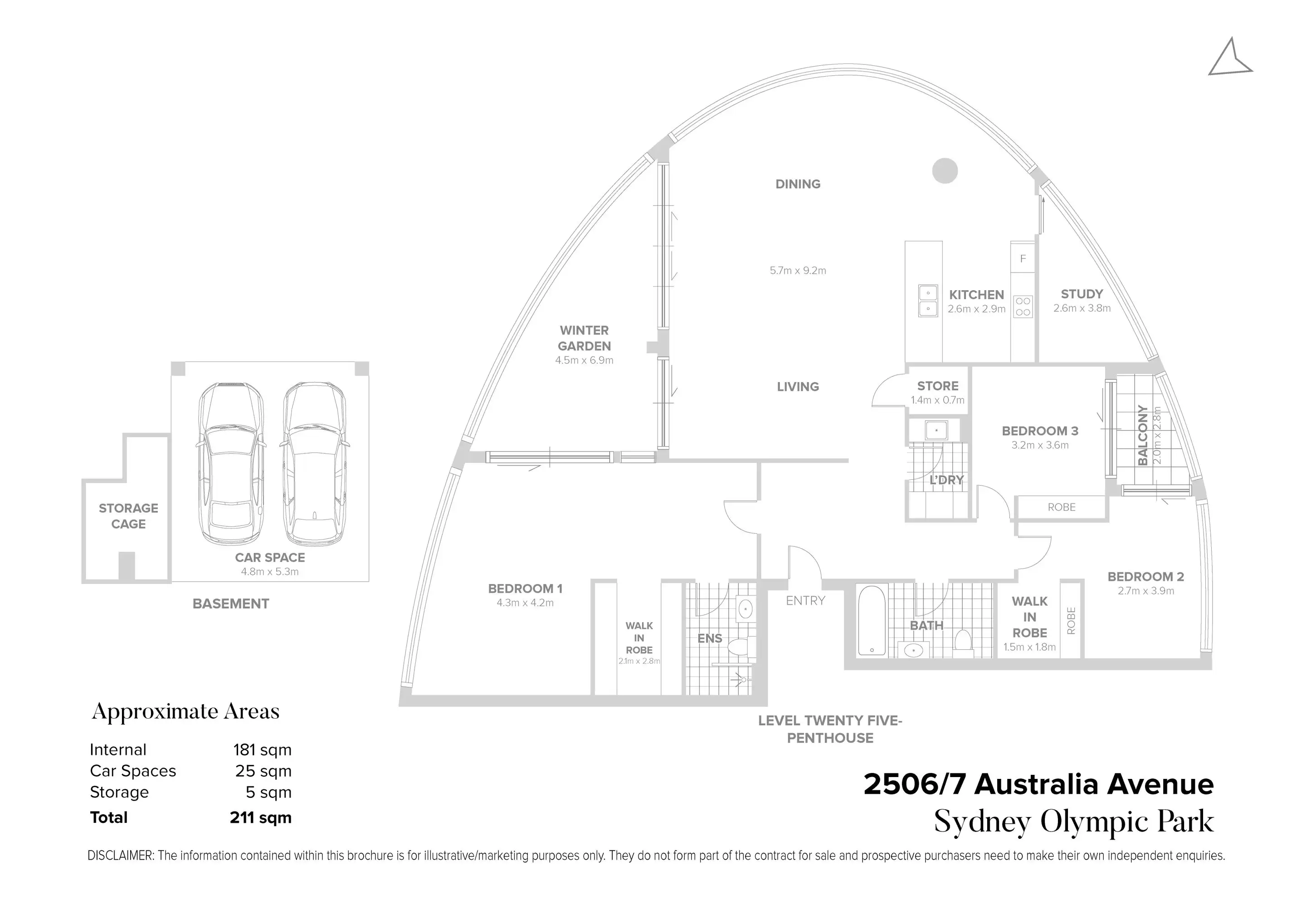 2506/7 Australia Avenue, Sydney Olympic Park Sold by Chidiac Realty - floorplan